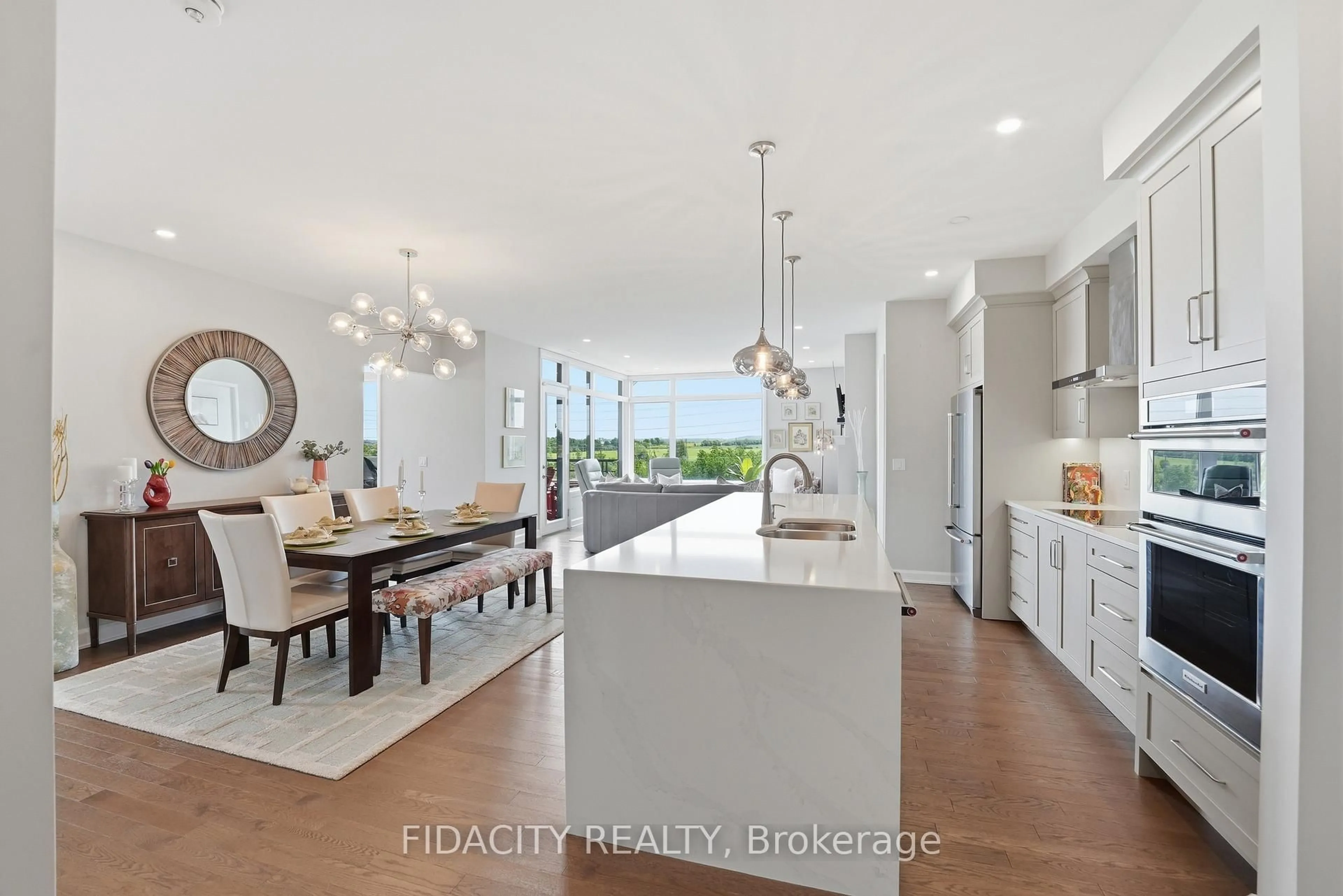 Open concept kitchen, ceramic/tile floor for 180 Boundstone Way #301, Ottawa Ontario K2T 0M9