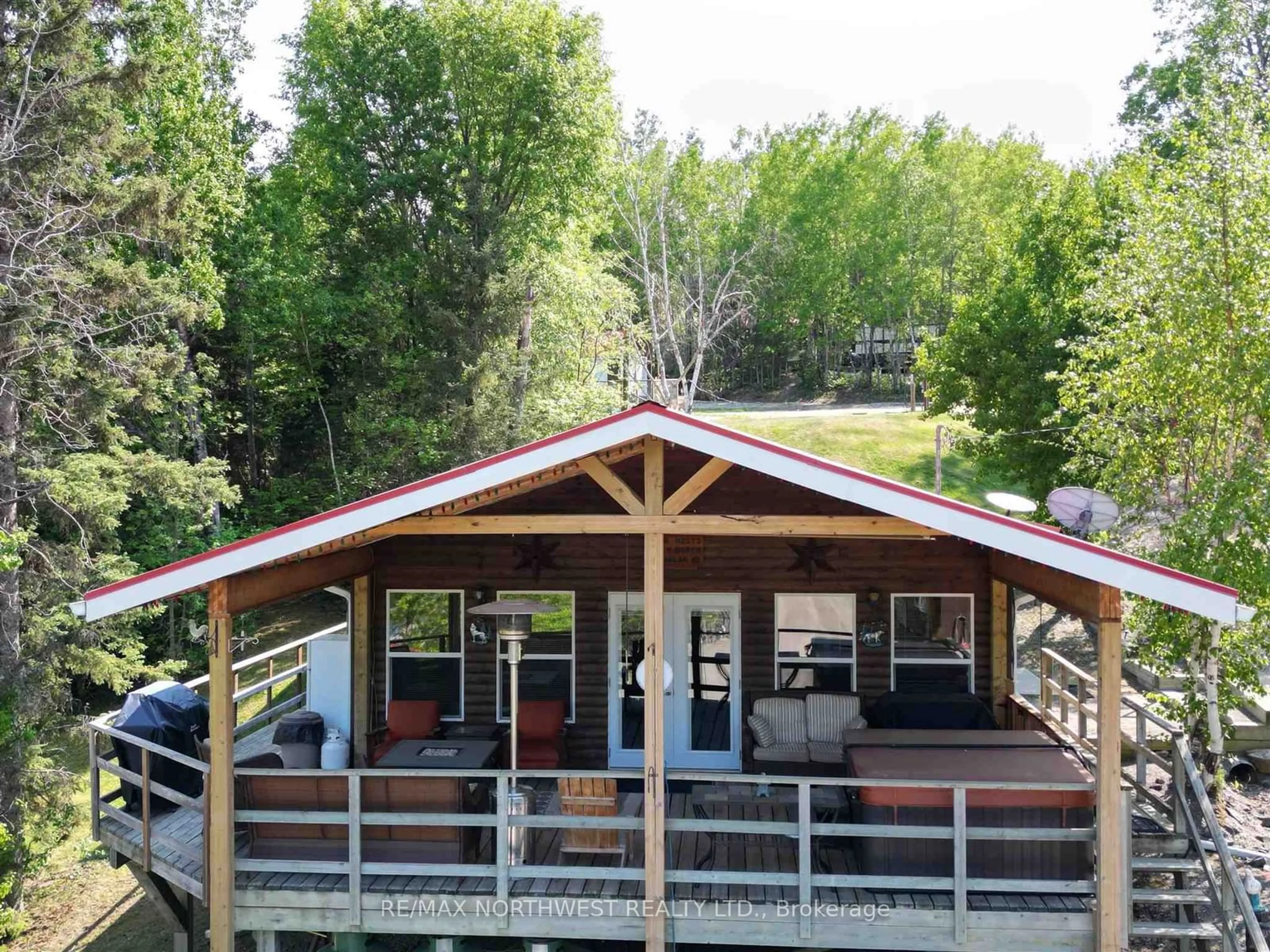 A pic from outside/outdoor area/front of a property/back of a property/a pic from drone, mountain view for 162 Hidden Trail Road, Kenora Ontario P9N 4P2