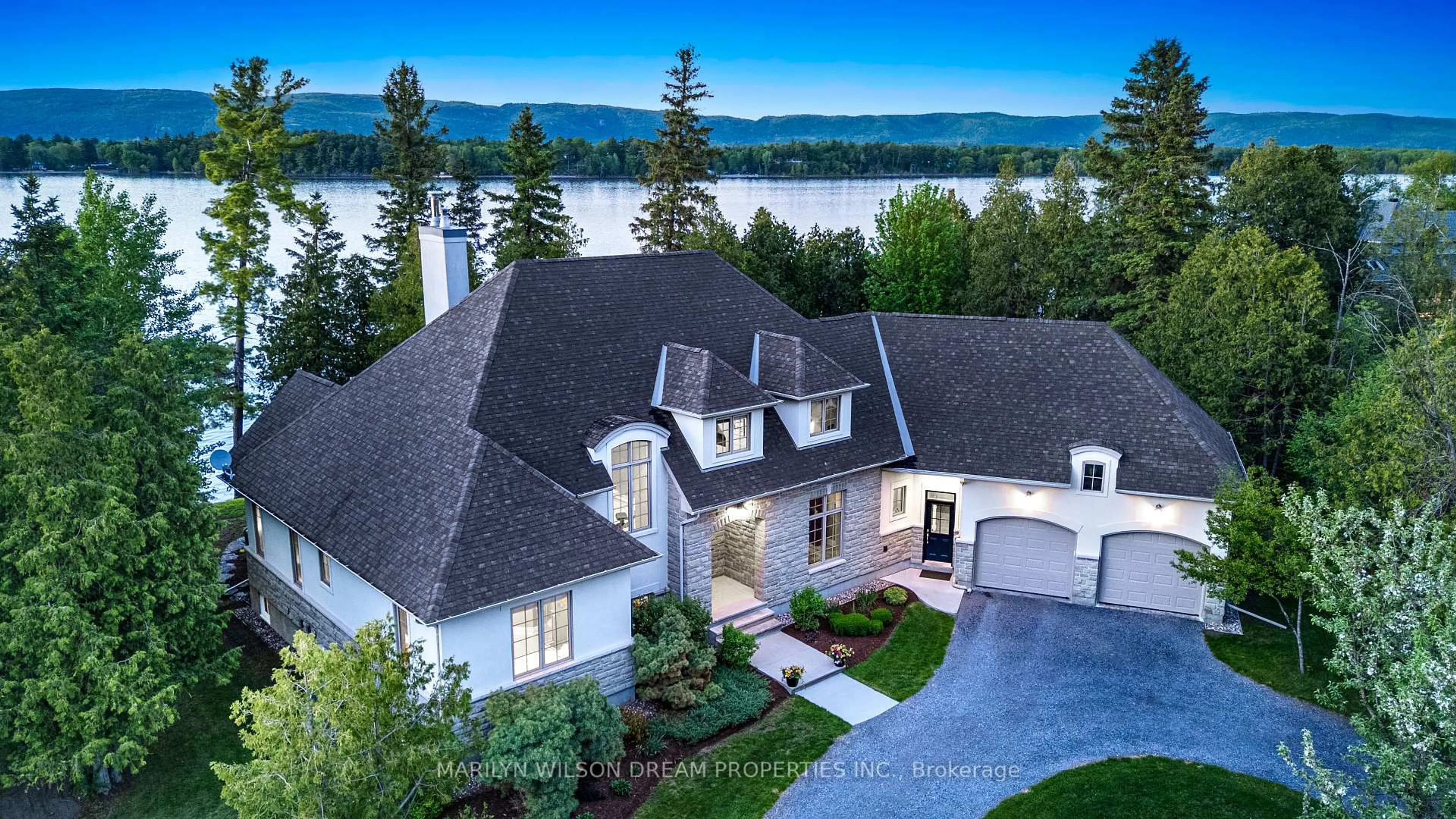 A pic from outside/outdoor area/front of a property/back of a property/a pic from drone, water/lake/river/ocean view for 3442 Baskins Beach Rd, Ottawa Ontario K0A 1T0