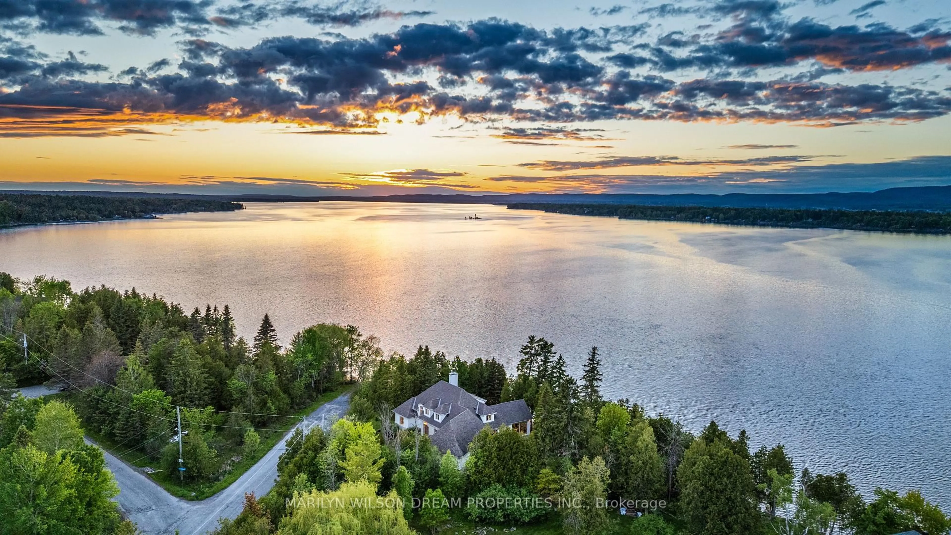 A pic from outside/outdoor area/front of a property/back of a property/a pic from drone, water/lake/river/ocean view for 3442 Baskins Beach Rd, Ottawa Ontario K0A 1T0
