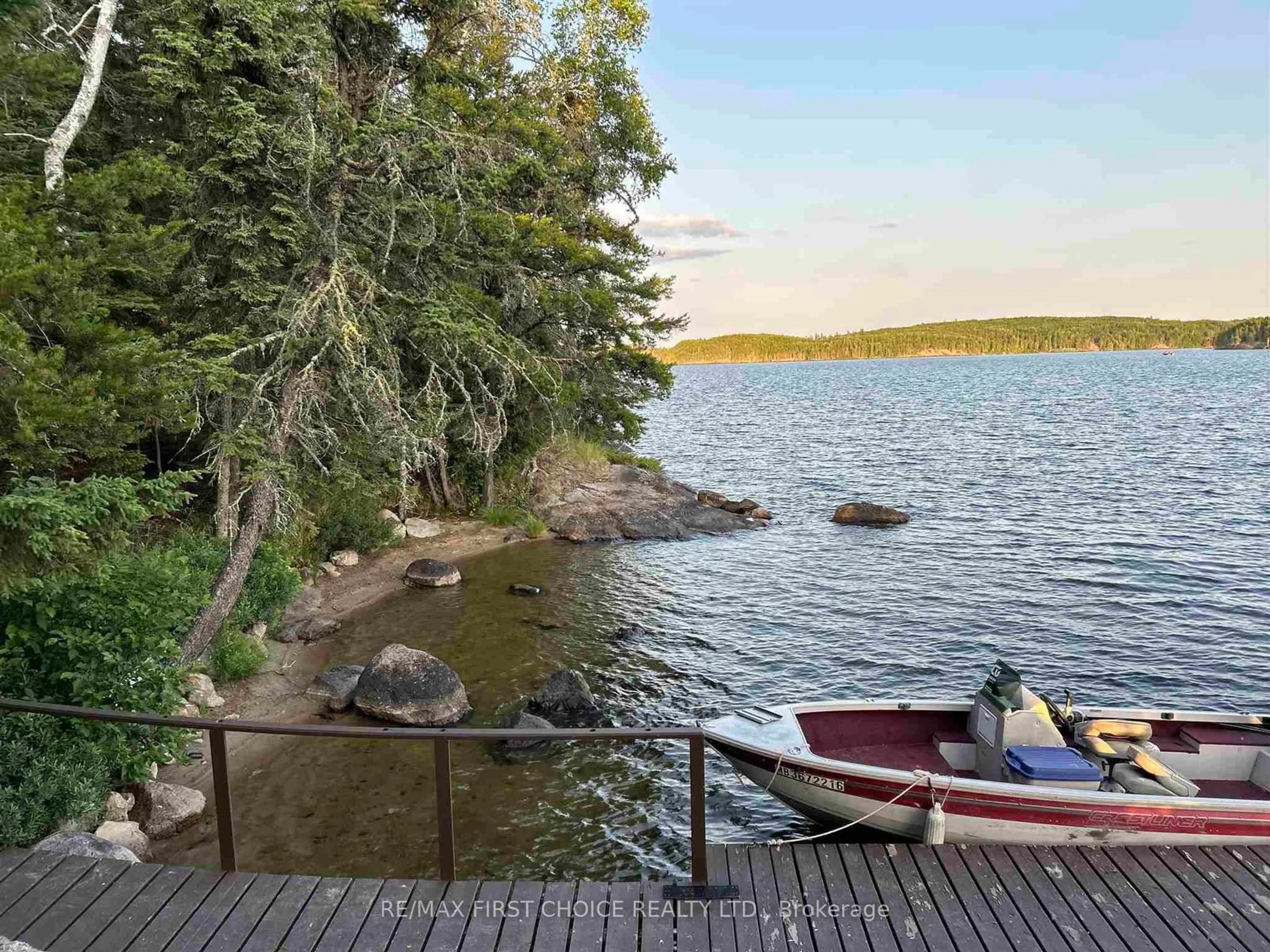 Patio, water/lake/river/ocean view for 14 Island Canyon Lake, Kenora Remote Area Ontario P0V 2V0