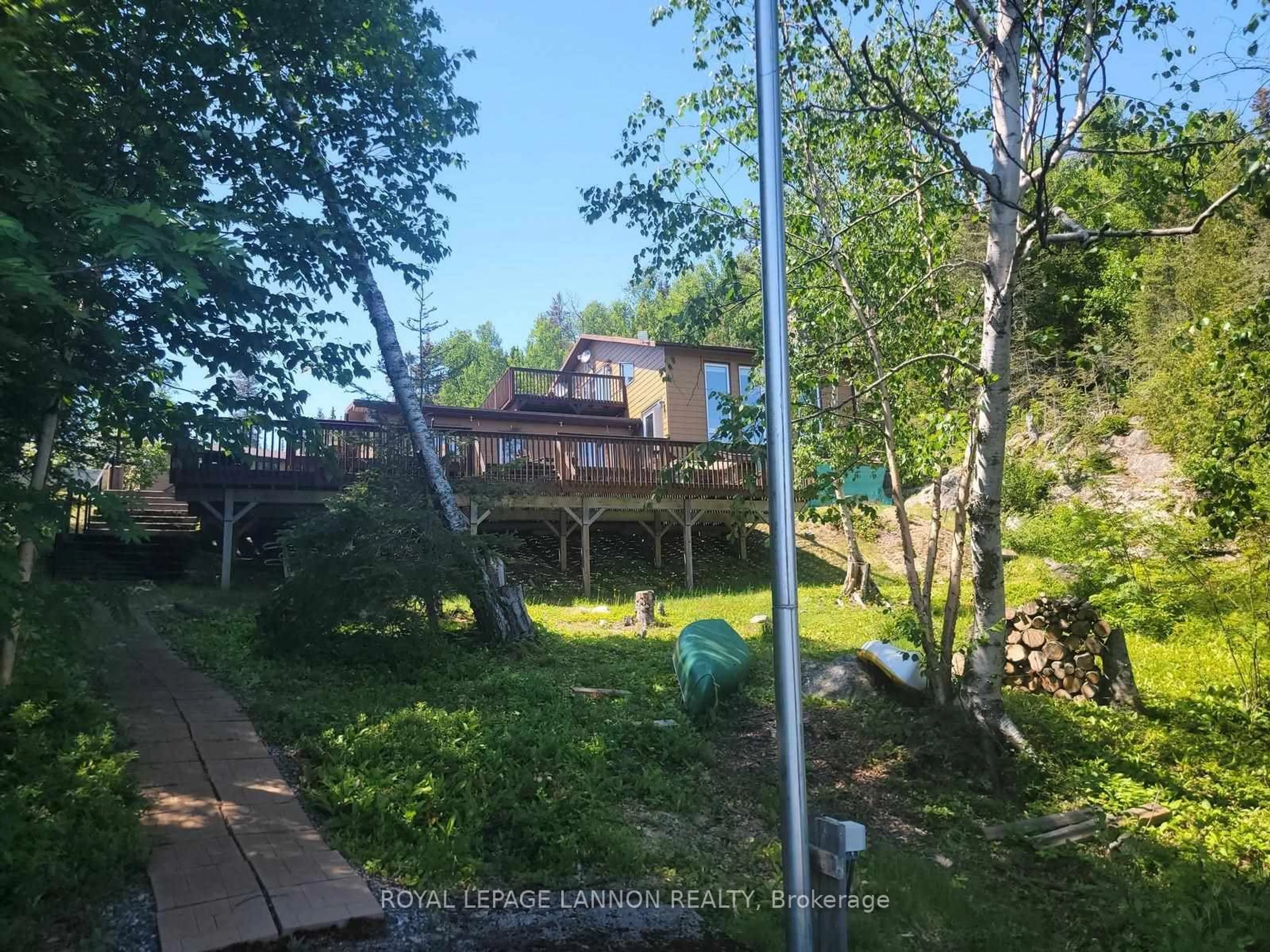 A pic from outside/outdoor area/front of a property/back of a property/a pic from drone, forest/trees view for 40 HUNTER Rd, Thunder Bay Remote Area Ontario P0T 2S0