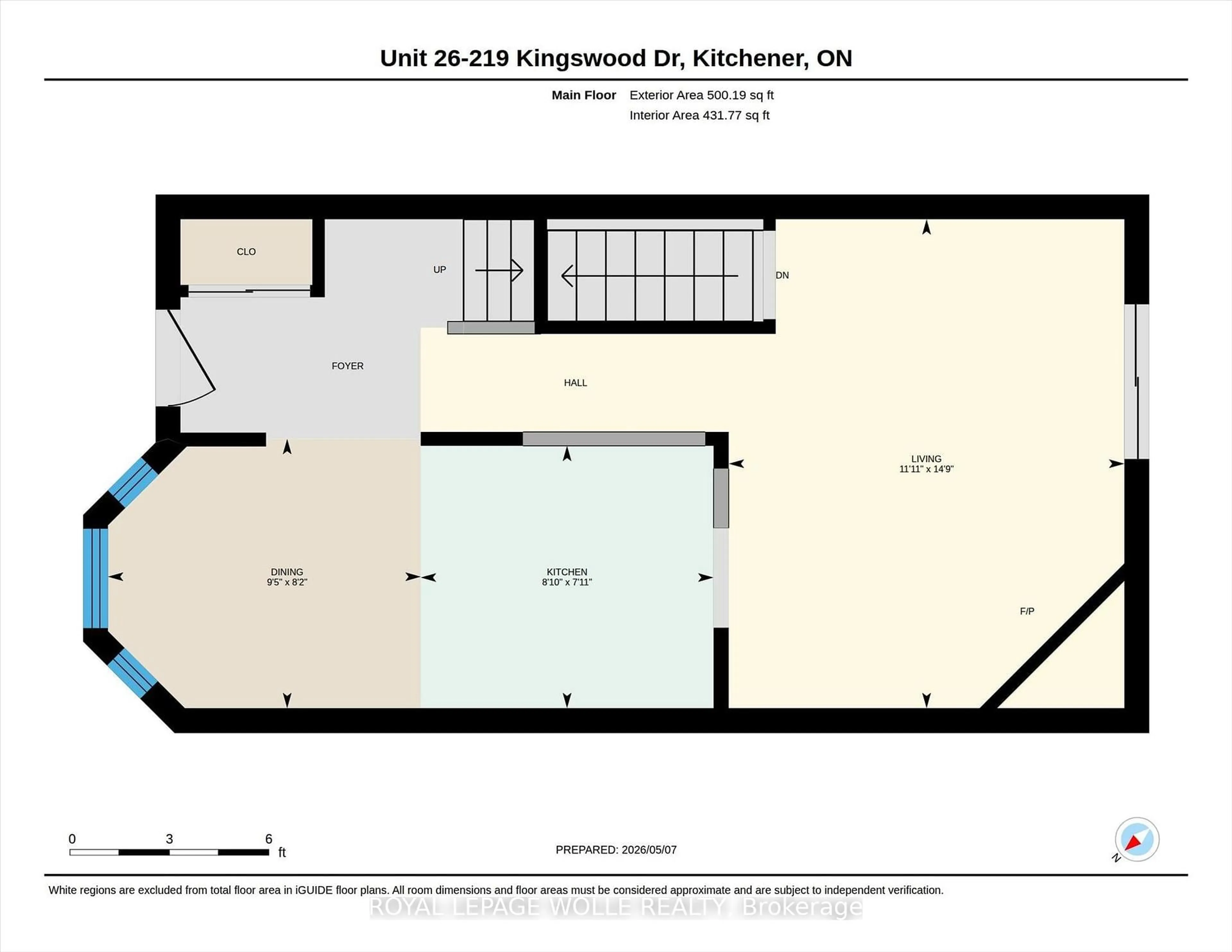 Floor plan for 219 Kingswood Dr #26, Kitchener Ontario N2E 3J4