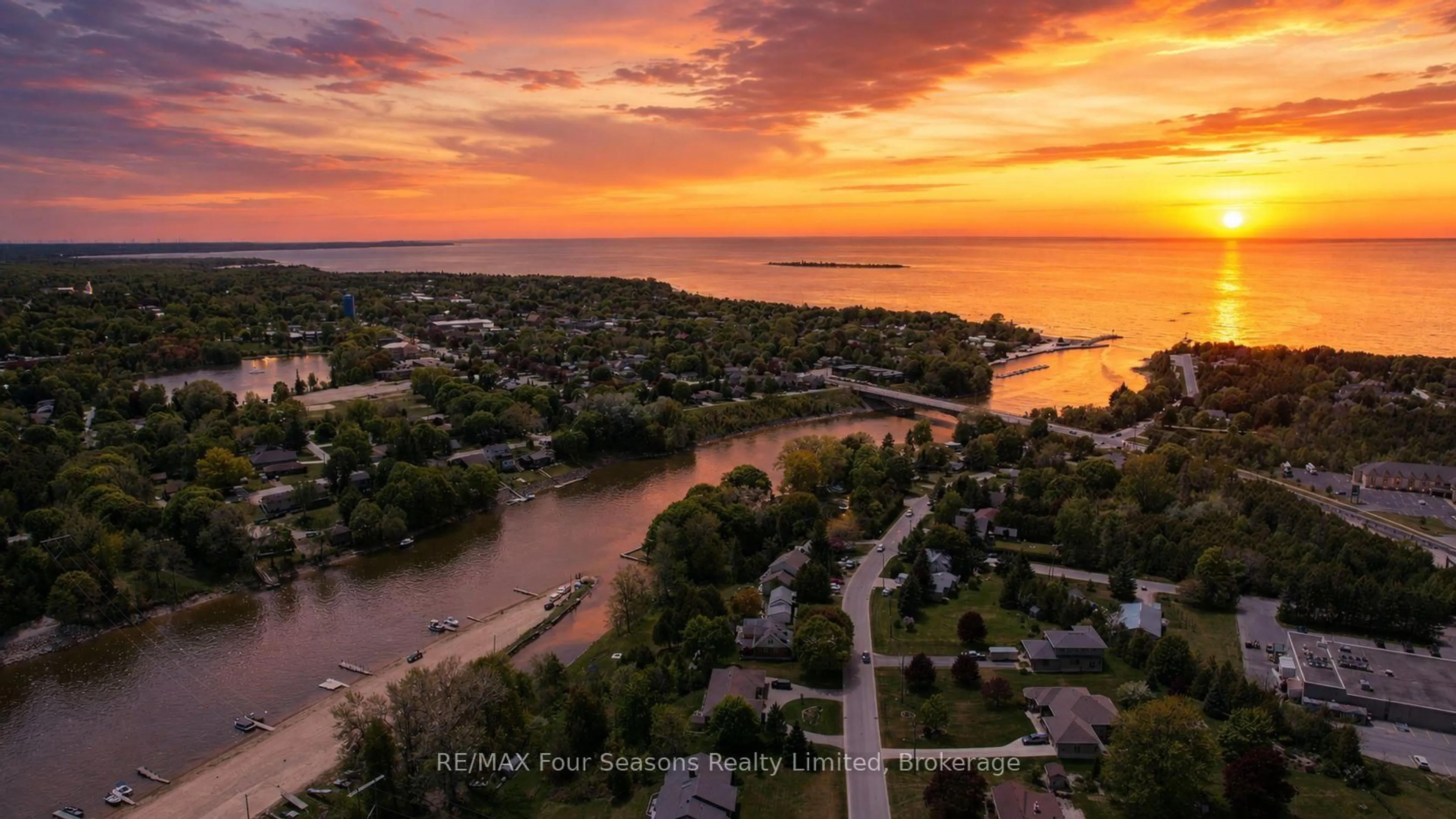 A pic from outside/outdoor area/front of a property/back of a property/a pic from drone, water/lake/river/ocean view for 229 S Rankin St, Saugeen Shores Ontario N0H 2L0