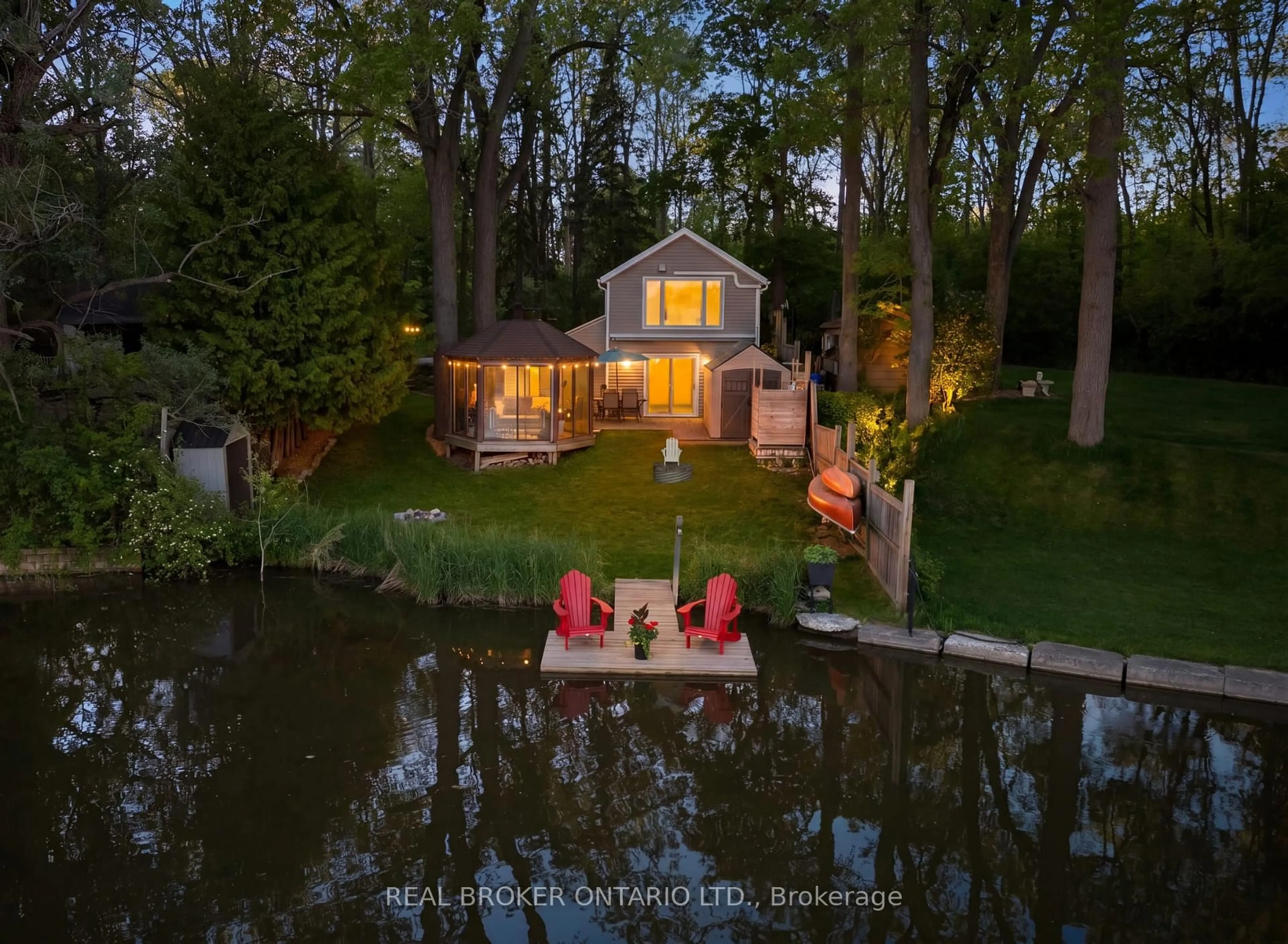 A pic from outside/outdoor area/front of a property/back of a property/a pic from drone, water/lake/river/ocean view for 1323 Queen St #71, Wilmot Ontario N0B 2E0