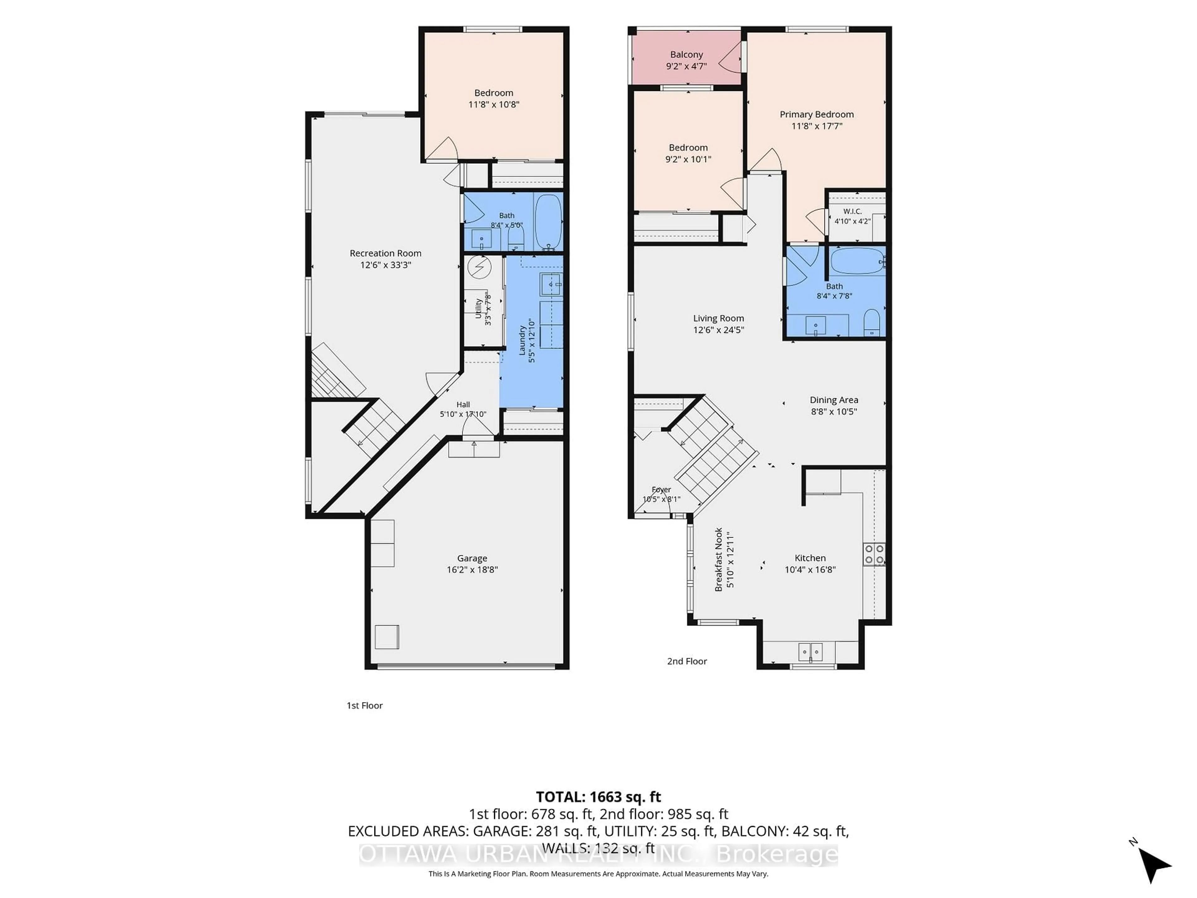 Floor plan for 127 Castle Glen Cres, Ottawa Ontario K2L 4G9