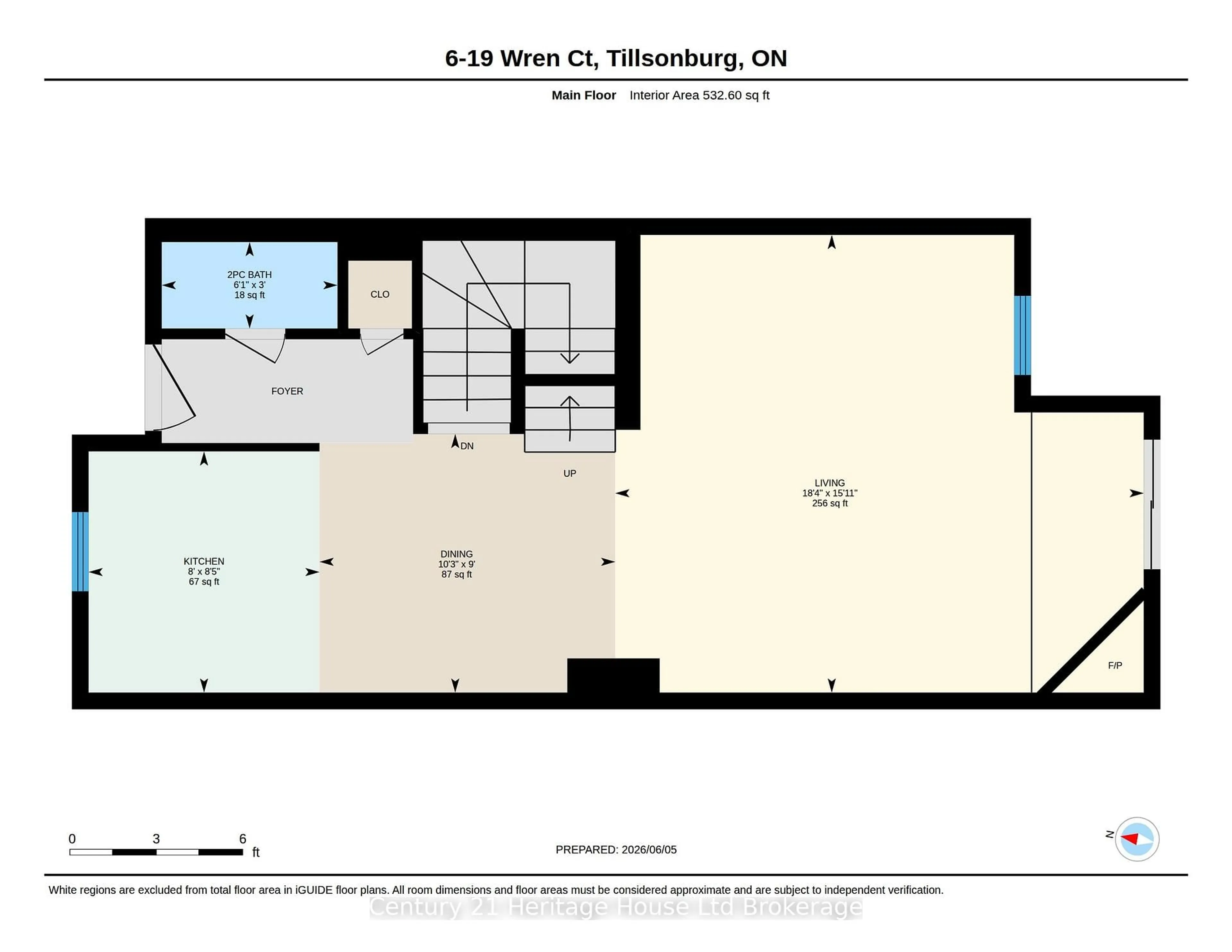 Floor plan for 19 Wren Crt #6, Tillsonburg Ontario N4G 5K2