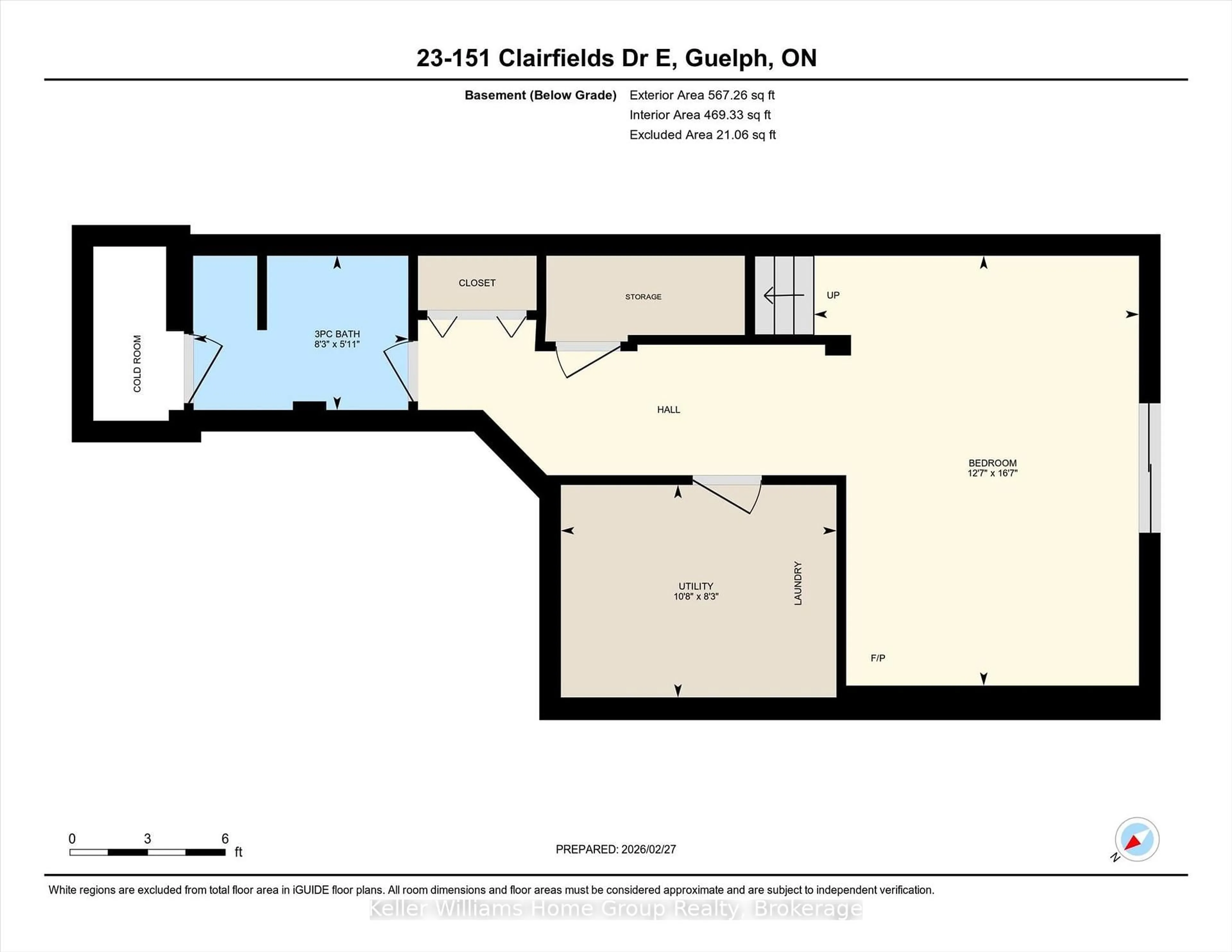 Floor plan for 151 Clairfields Dr #23, Guelph Ontario N1L 1P5