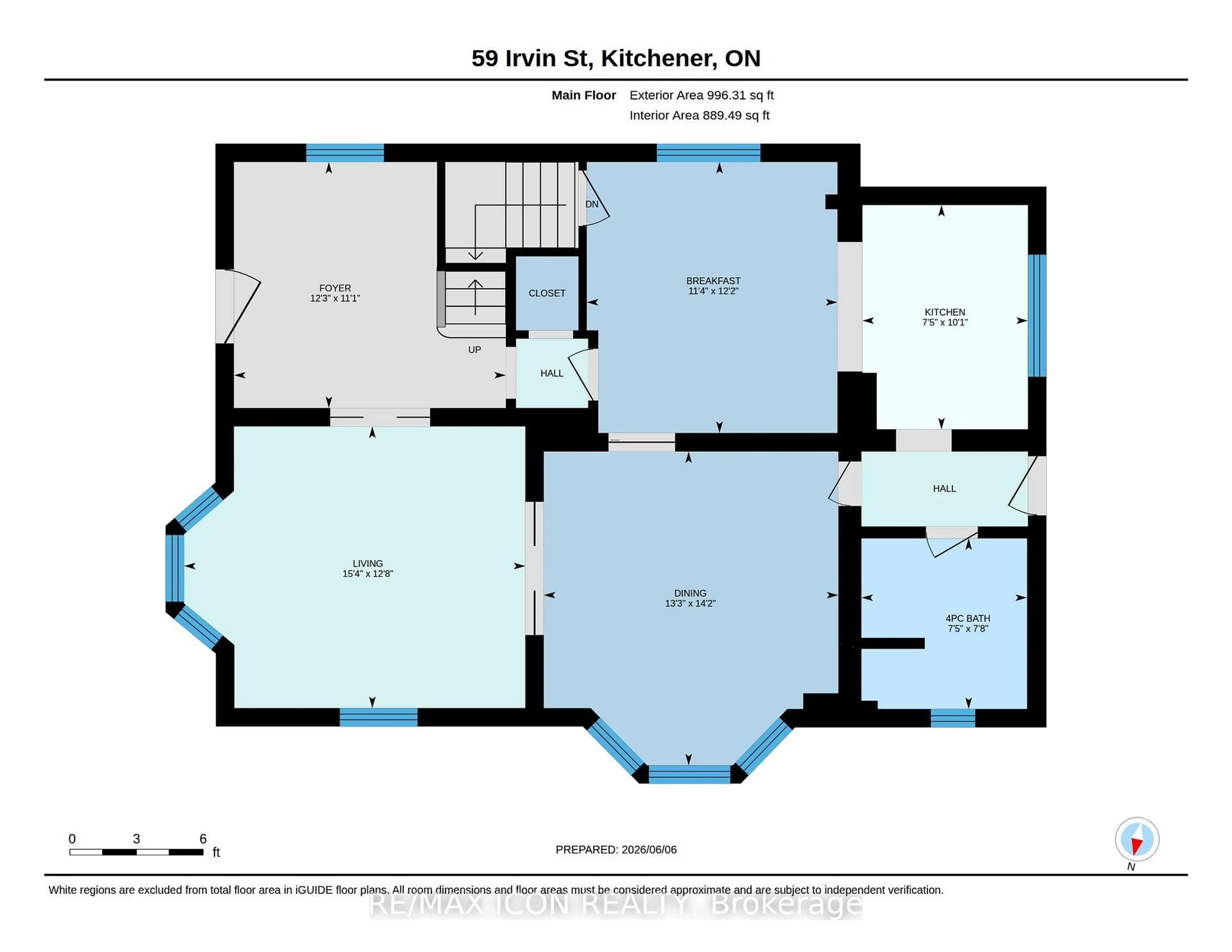 Floor plan for 59 Irvin St, Kitchener Ontario N2H 1K7