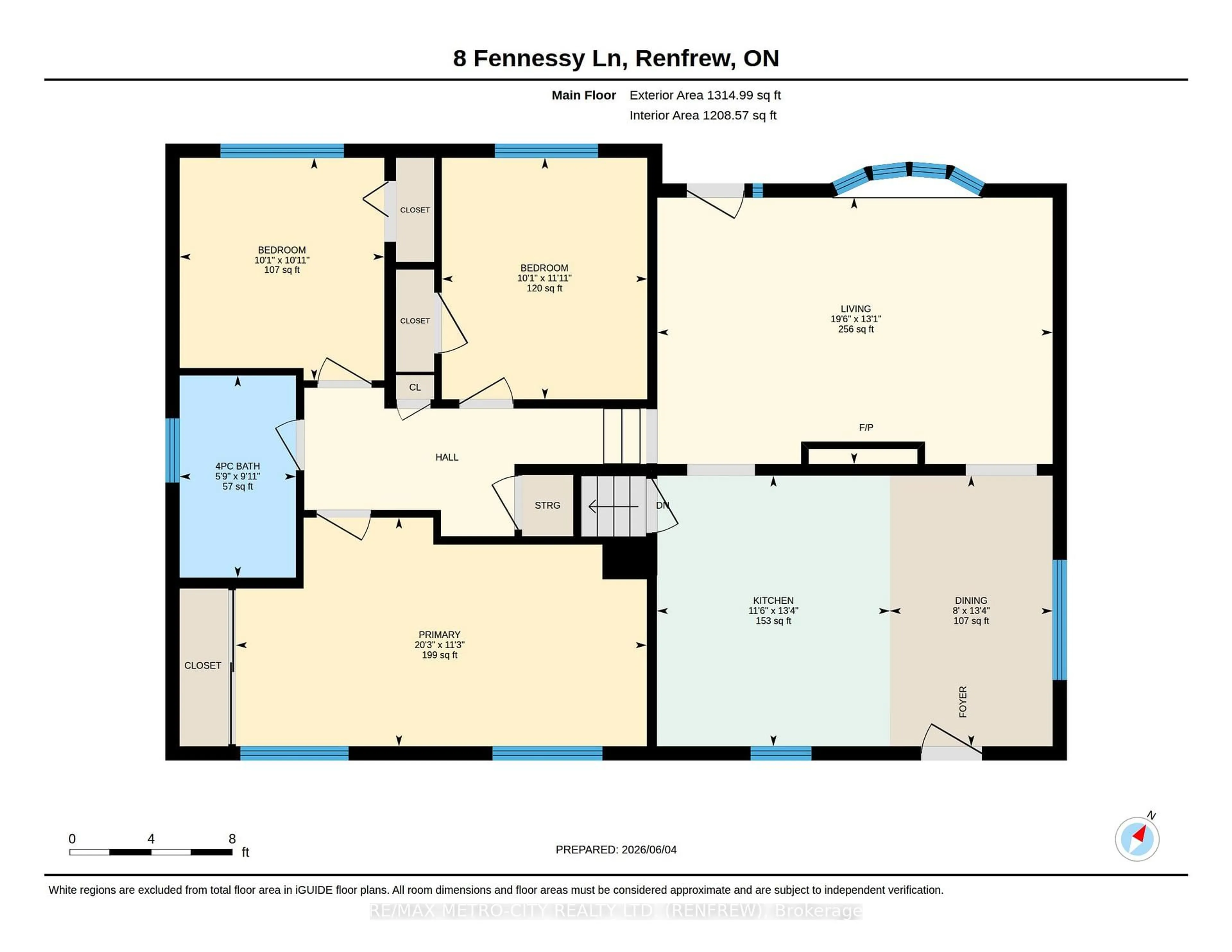 Floor plan for 8 FENNESSY Lane, Renfrew Ontario K7V 3Z5
