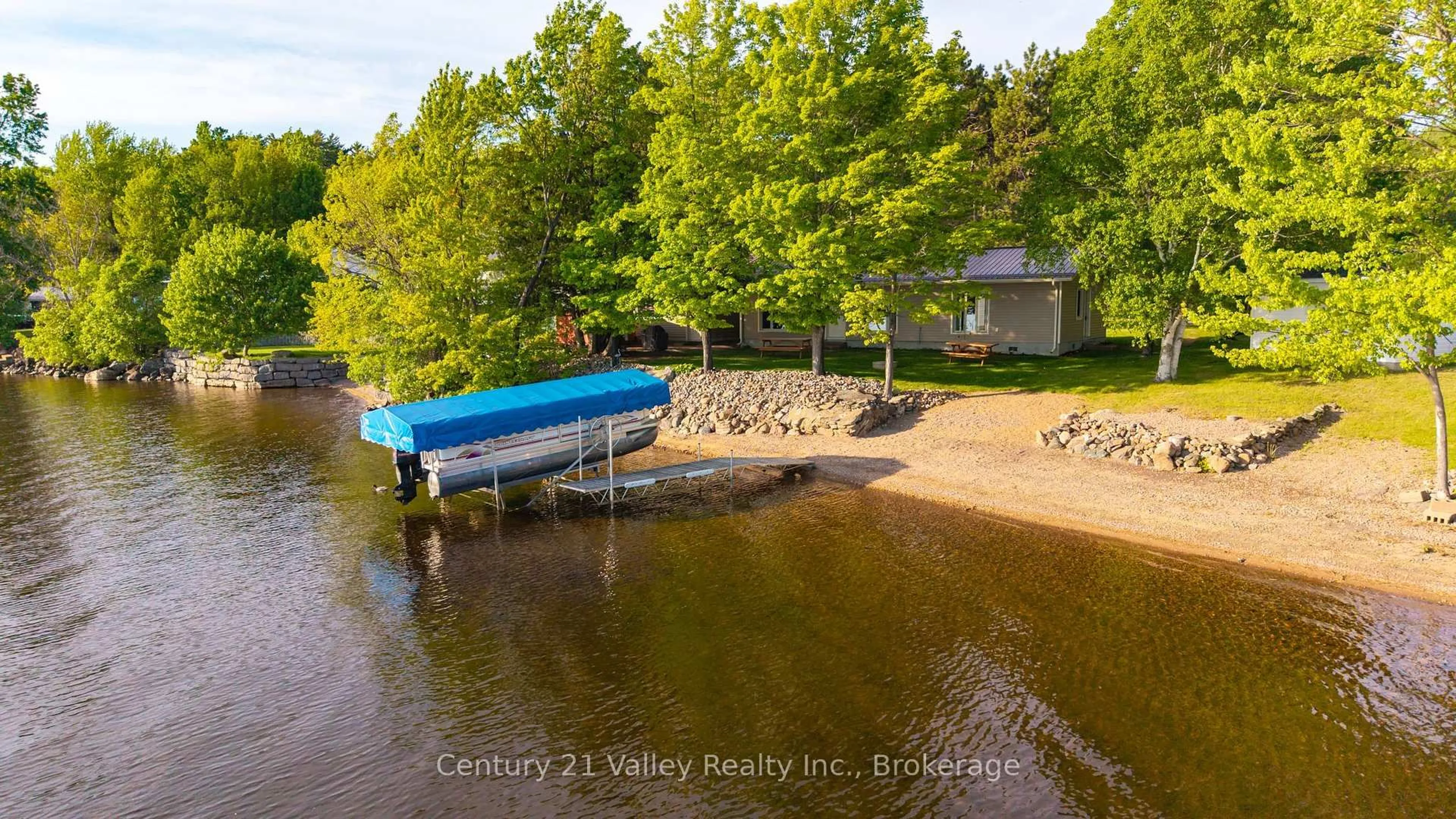 A pic from outside/outdoor area/front of a property/back of a property/a pic from drone, water/lake/river/ocean view for 336 McMillan Rd, Killaloe Ontario K0J 2A0