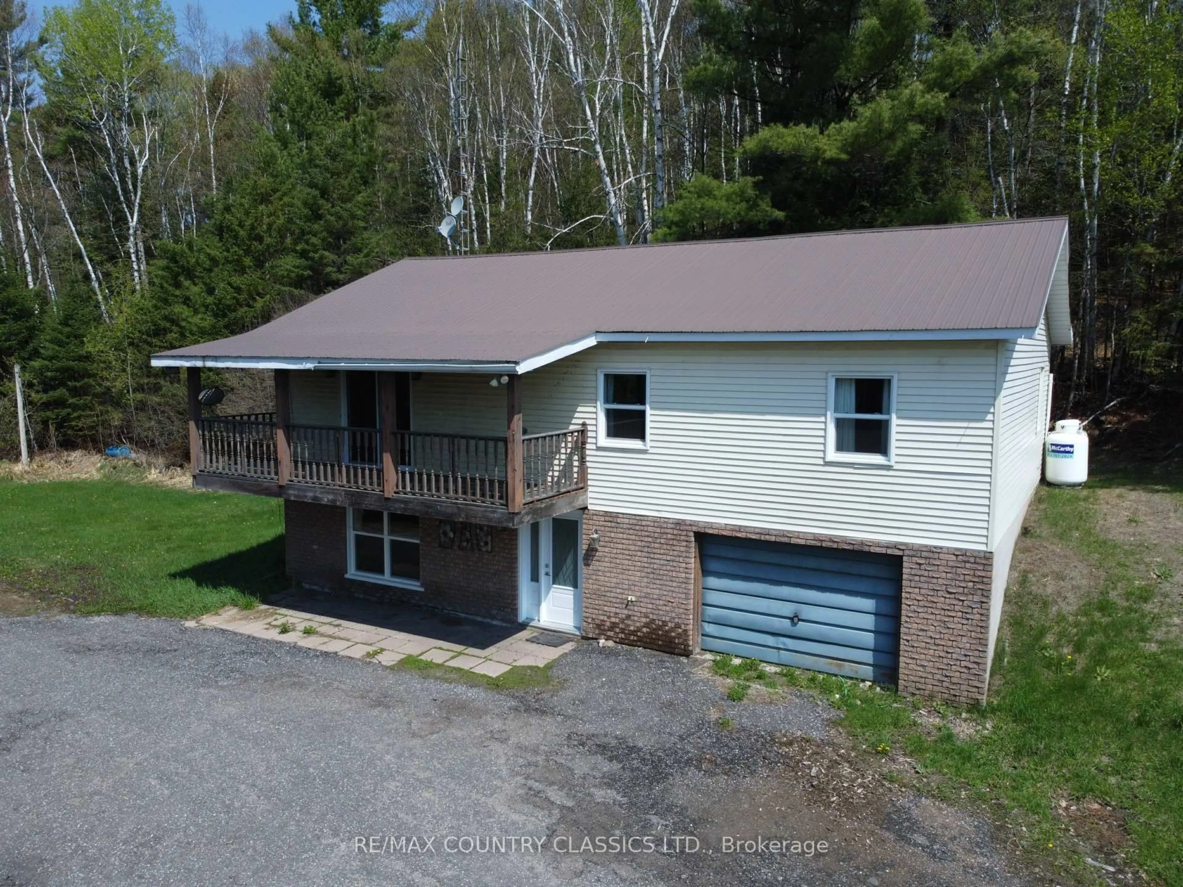 A pic from outside/outdoor area/front of a property/back of a property/a pic from drone, unknown for 446 Biernacki Mountain Rd, Barry's Bay Ontario K0J 1B0