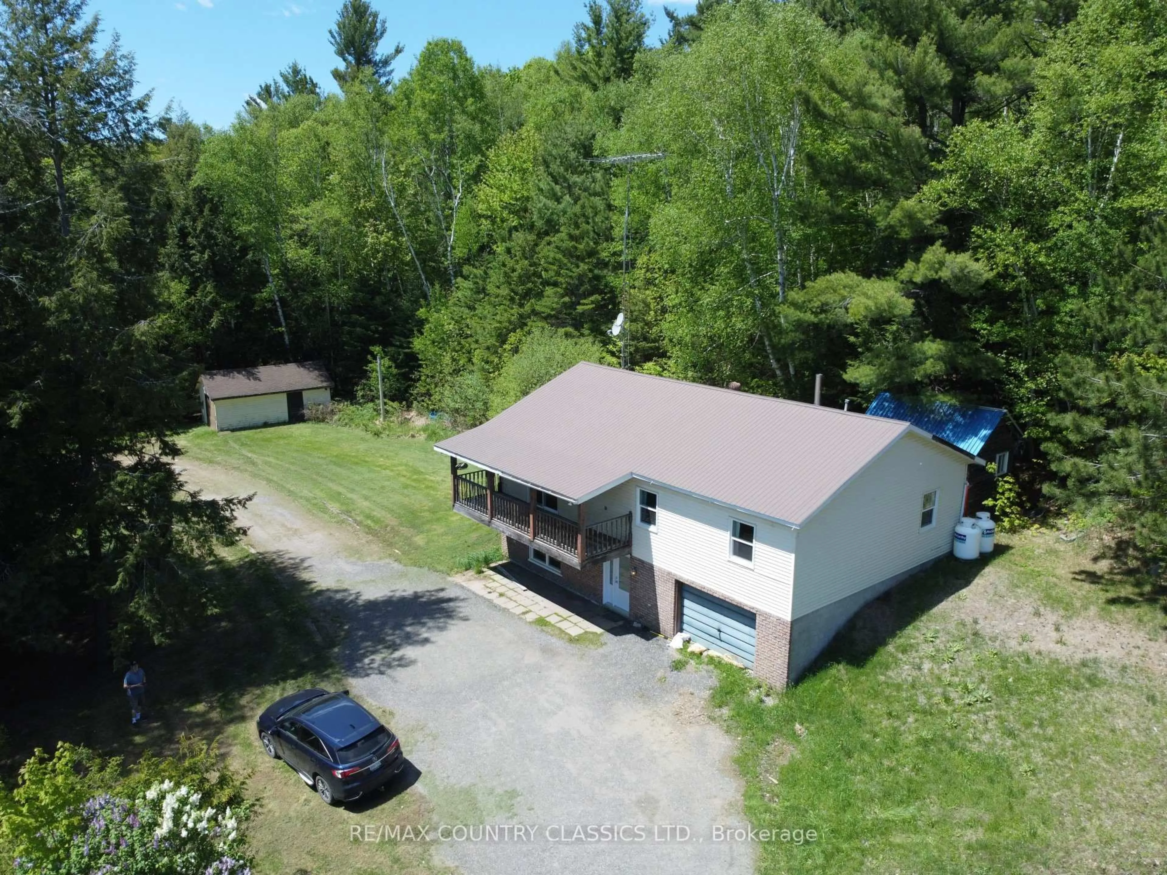 A pic from outside/outdoor area/front of a property/back of a property/a pic from drone, unknown for 446 Biernacki Mountain Rd, Barry's Bay Ontario K0J 1B0