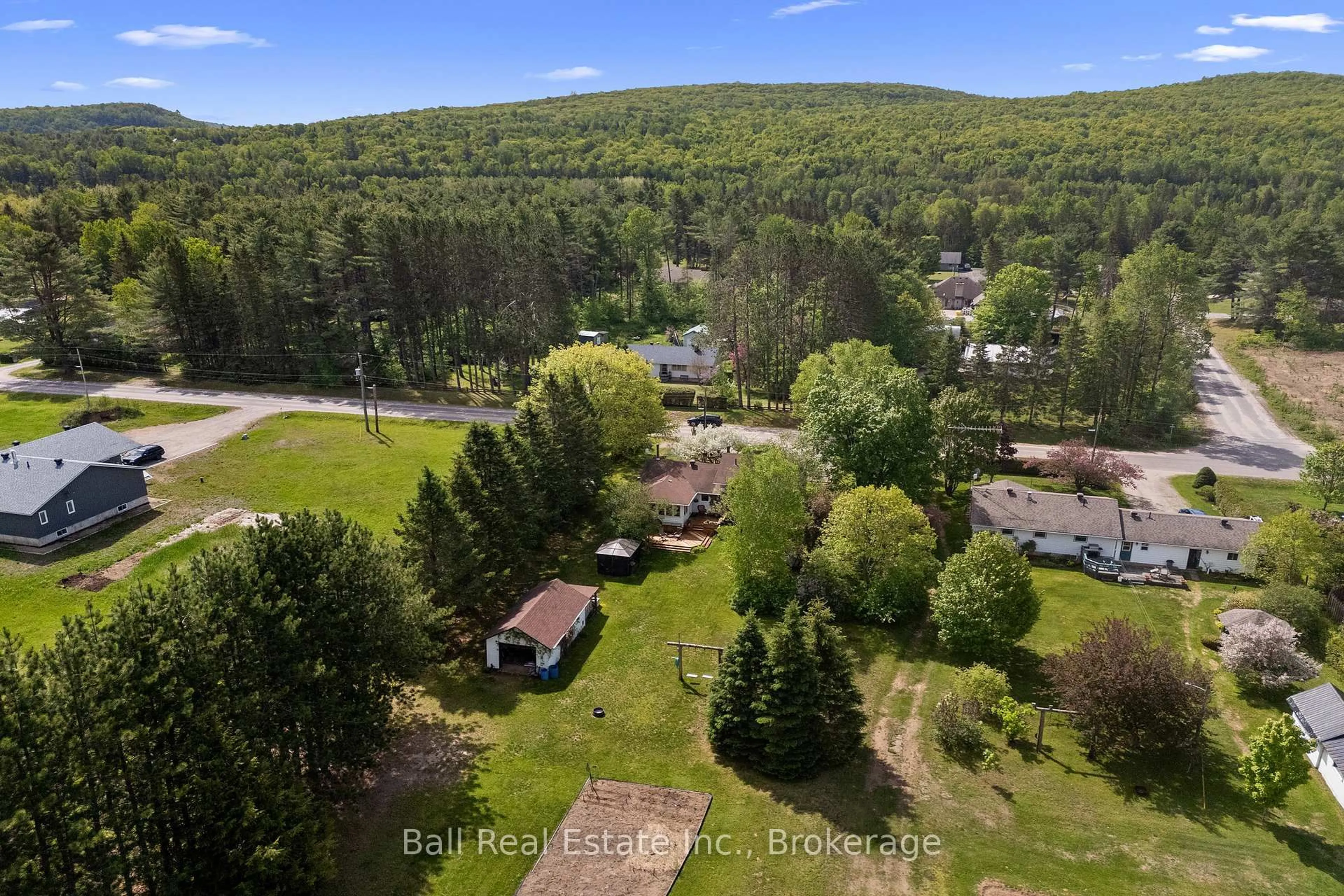 A pic from outside/outdoor area/front of a property/back of a property/a pic from drone, forest/trees view for 63 Buckhill Rd, Bancroft Ontario K0L 1C0