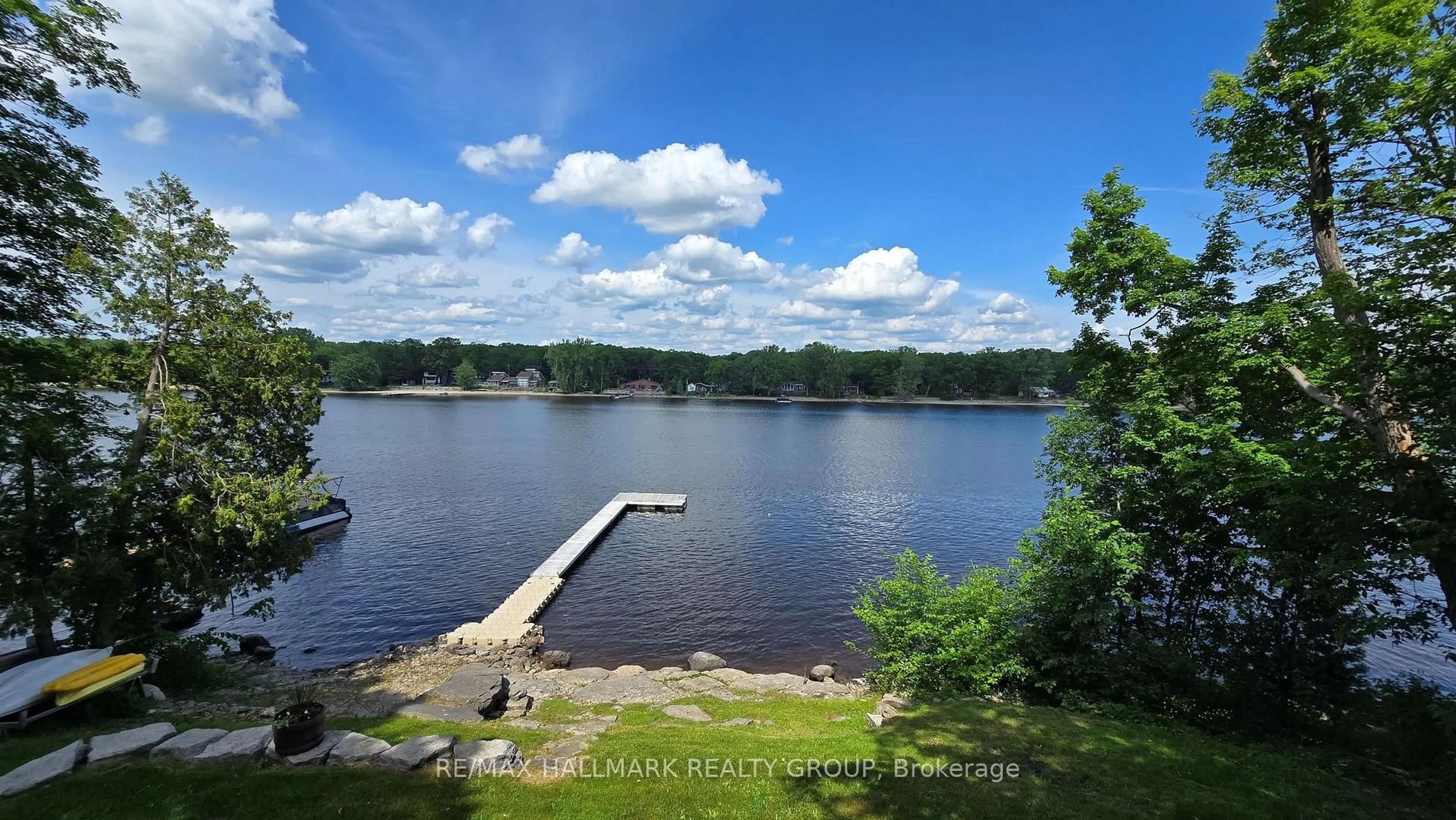 A pic from outside/outdoor area/front of a property/back of a property/a pic from drone, water/lake/river/ocean view for 4614 Northwoods Dr, Ottawa Ontario K0A 3M0