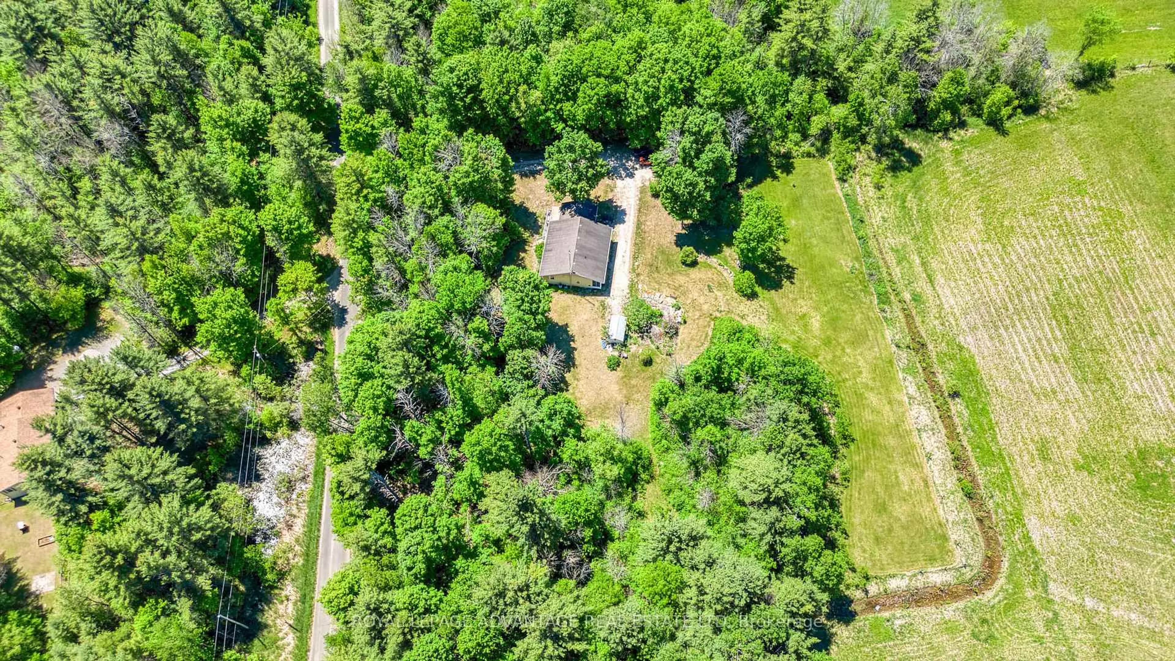 A pic from outside/outdoor area/front of a property/back of a property/a pic from drone, forest/trees view for 962 Bathurst 6th Concession, Perth Ontario K7H 3C9