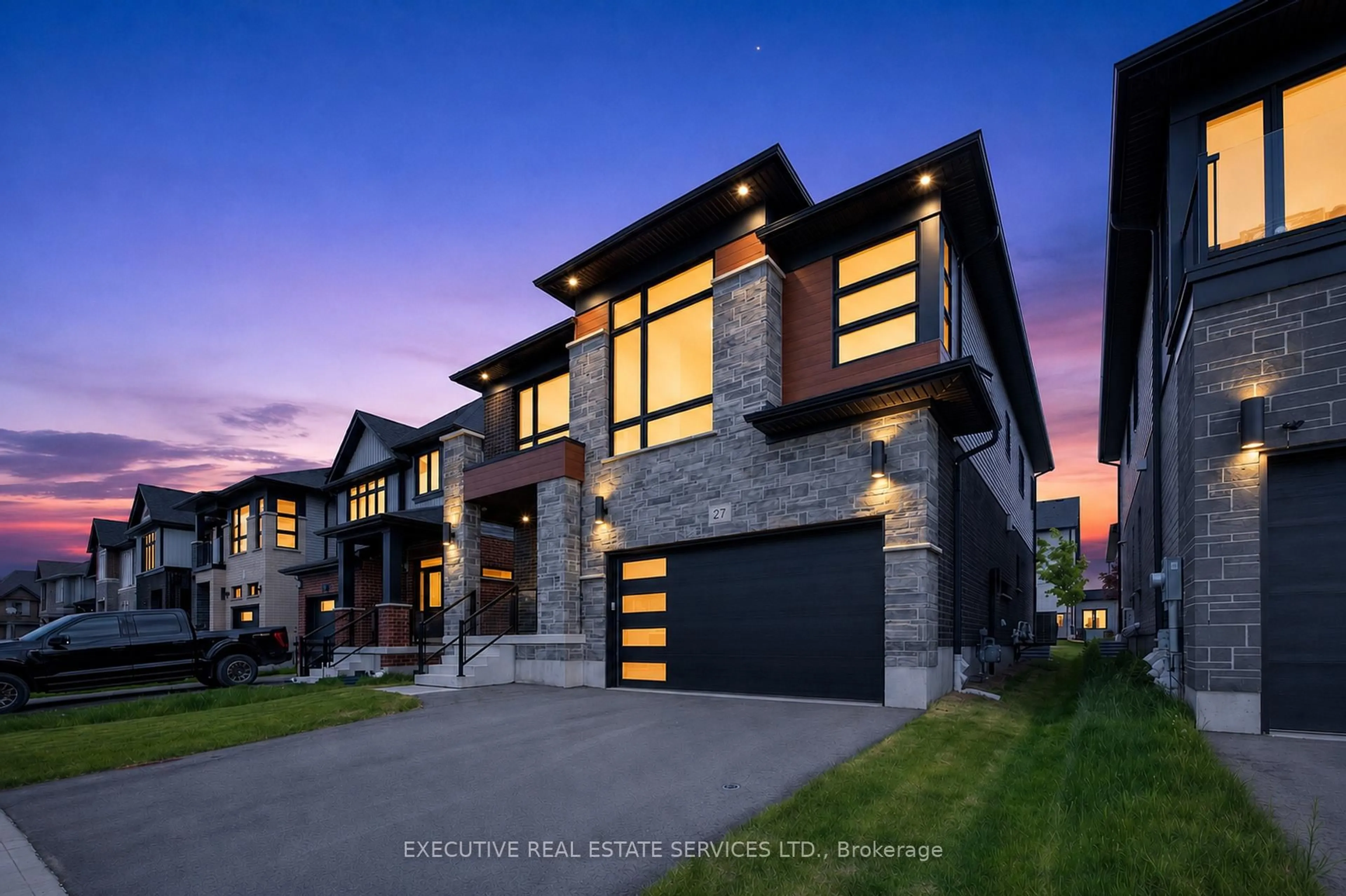 Home with brick exterior material, street for 27 Jacob Detweiller Dr, Kitchener Ontario N2P 0K7