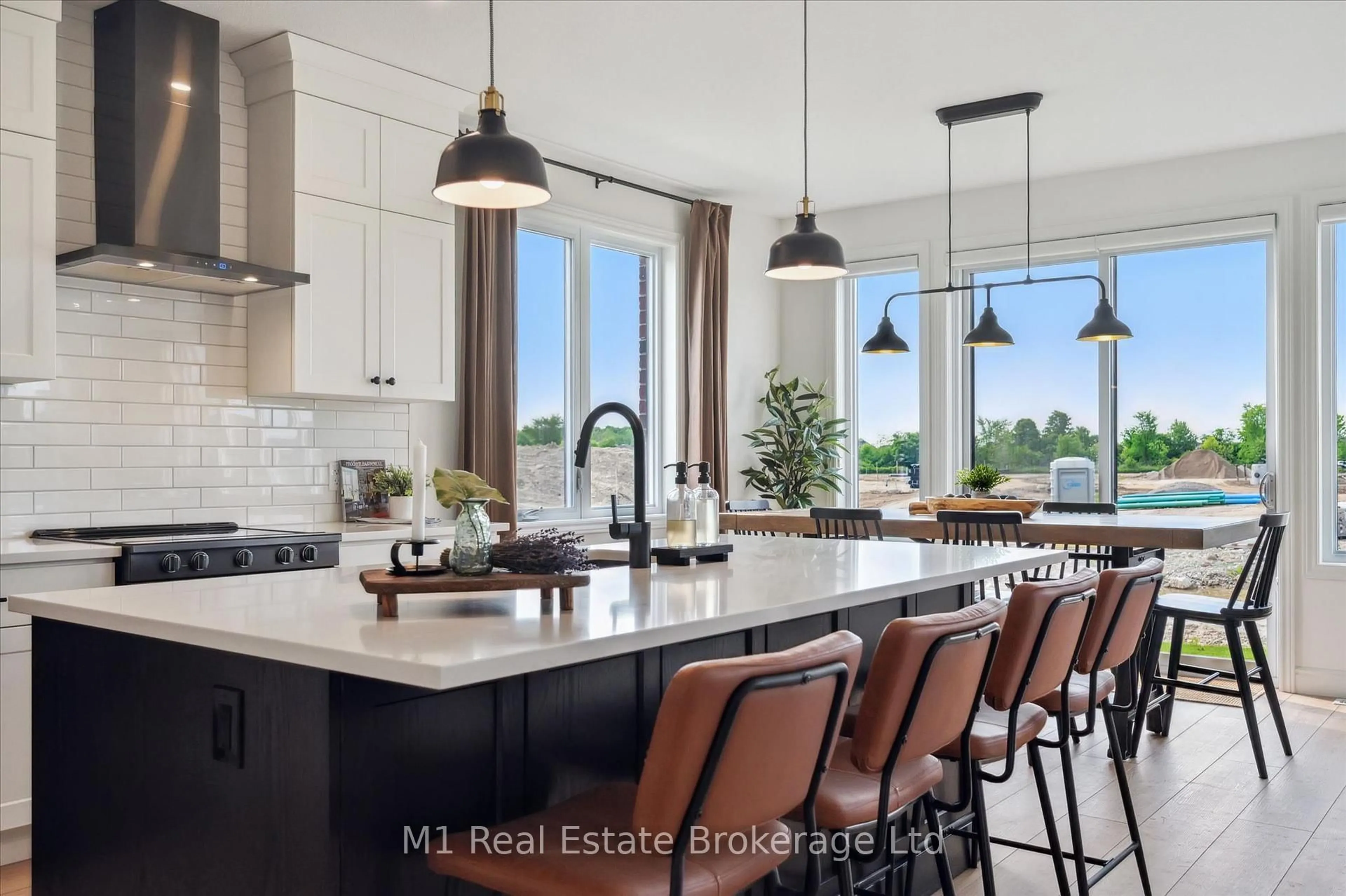 Open concept kitchen, ceramic/tile floor for 184 Haylock Ave, Centre Wellington Ontario N0B 1S0