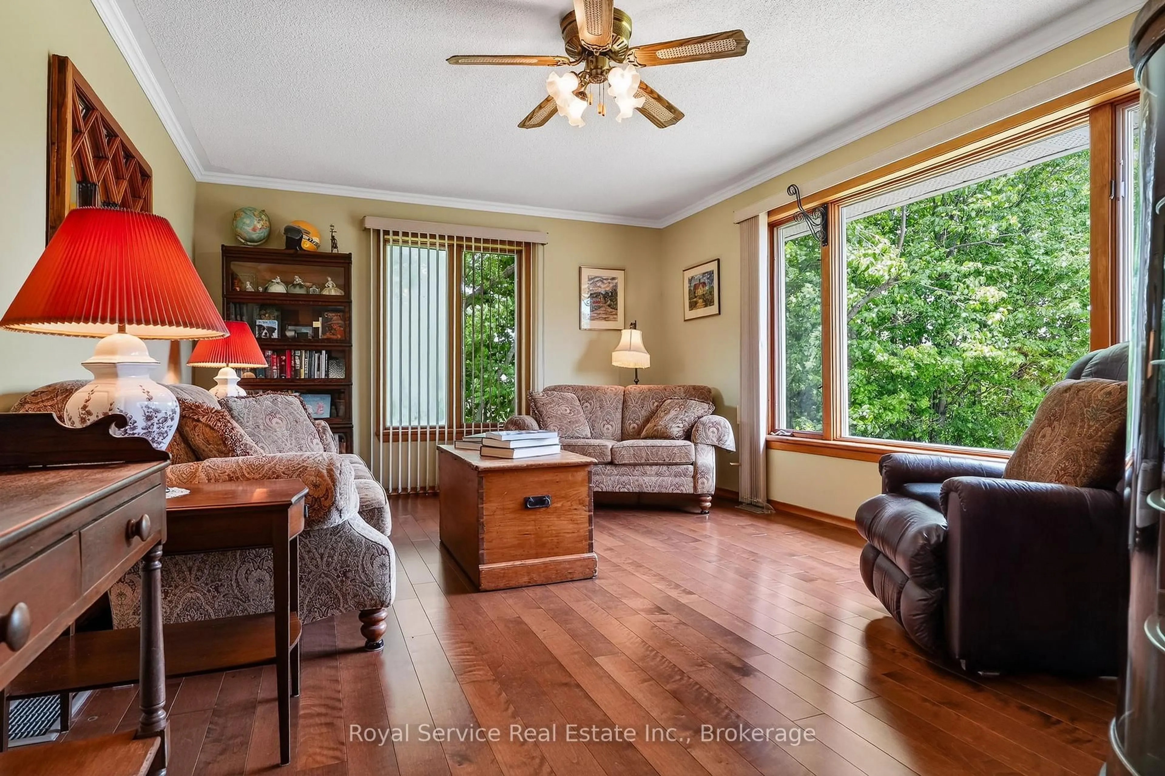 Living room with furniture, wood/laminate floor for 12802 County Rd 24 Rd, Alnwick/Haldimand Ontario K0K 2X0