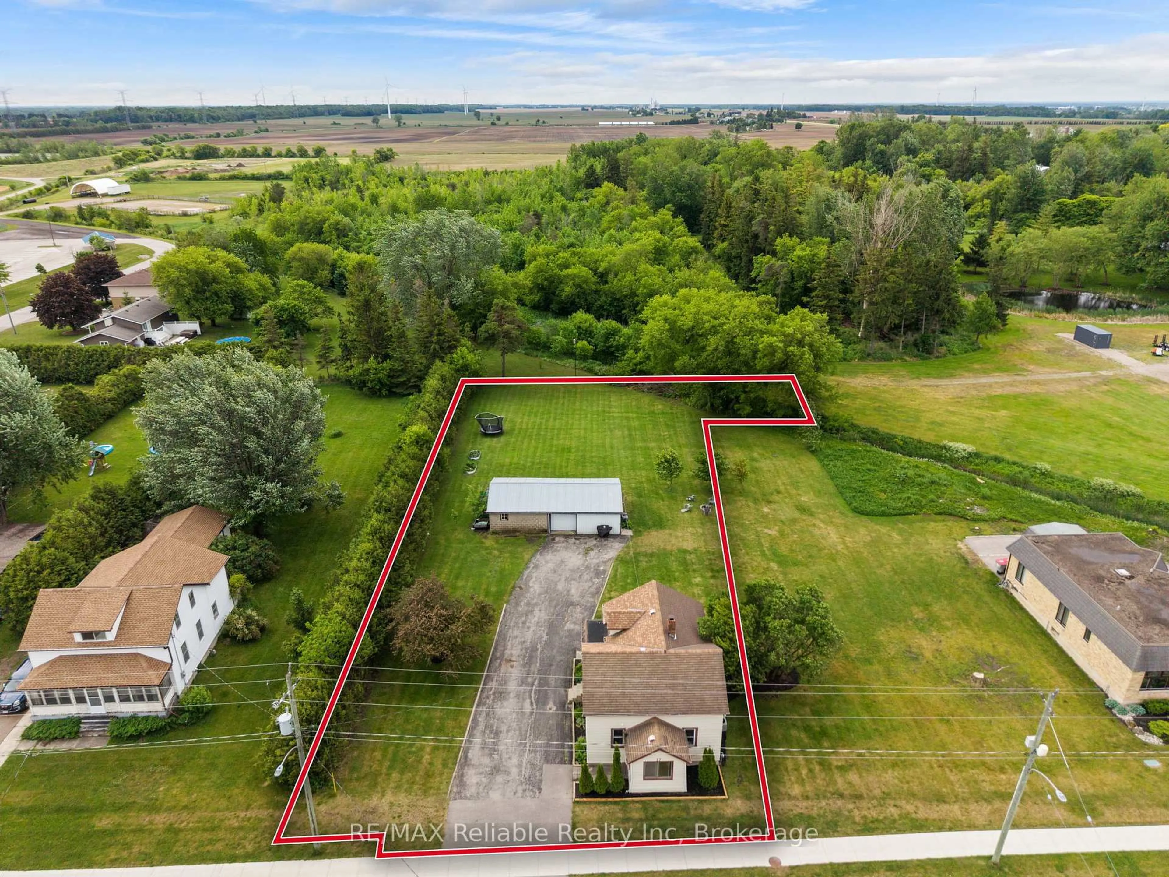A pic from outside/outdoor area/front of a property/back of a property/a pic from drone, unknown for 17 Main St, Bluewater Ontario N0M 2T0
