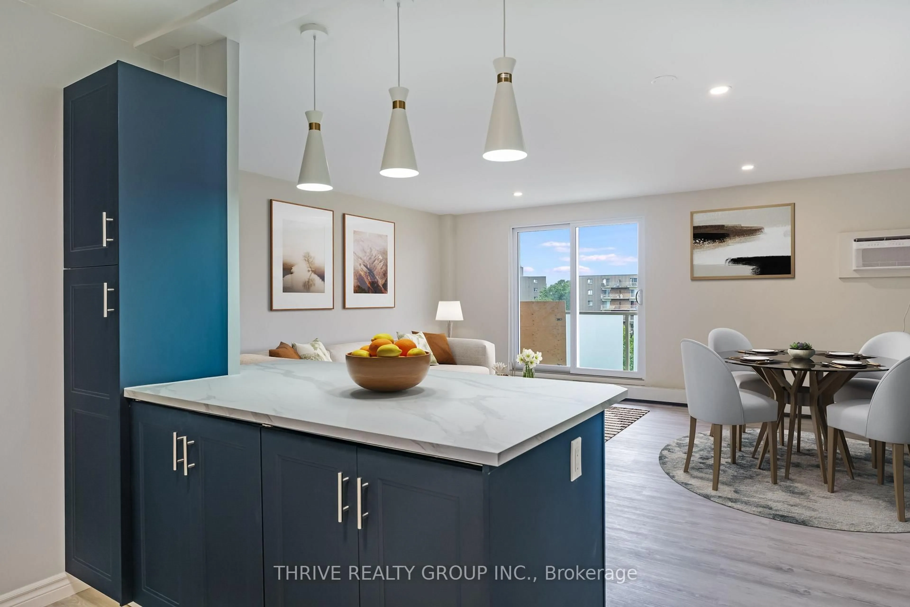 Open concept kitchen, ceramic/tile floor for 563 Mornington Ave #610, London East Ontario N5Y 4T8