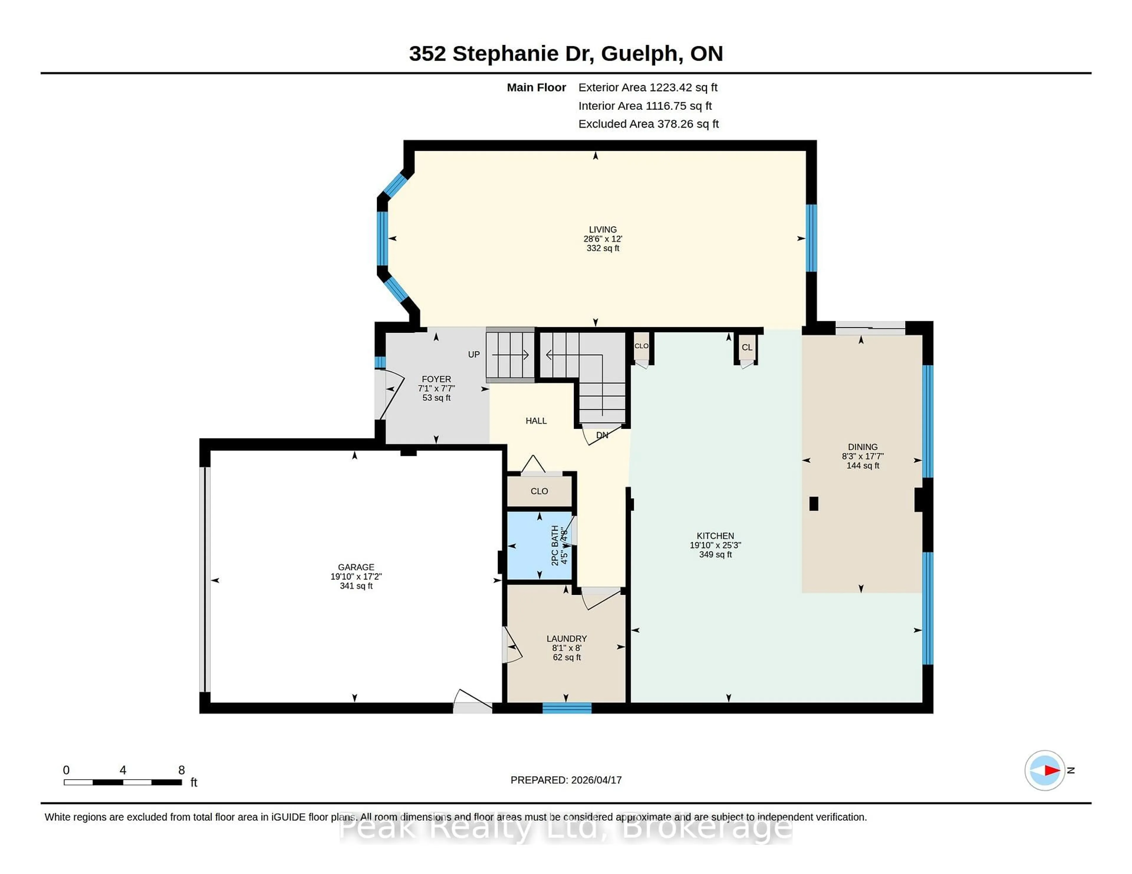Floor plan for 352 Stephanie Dr, Guelph Ontario N1K 1R3