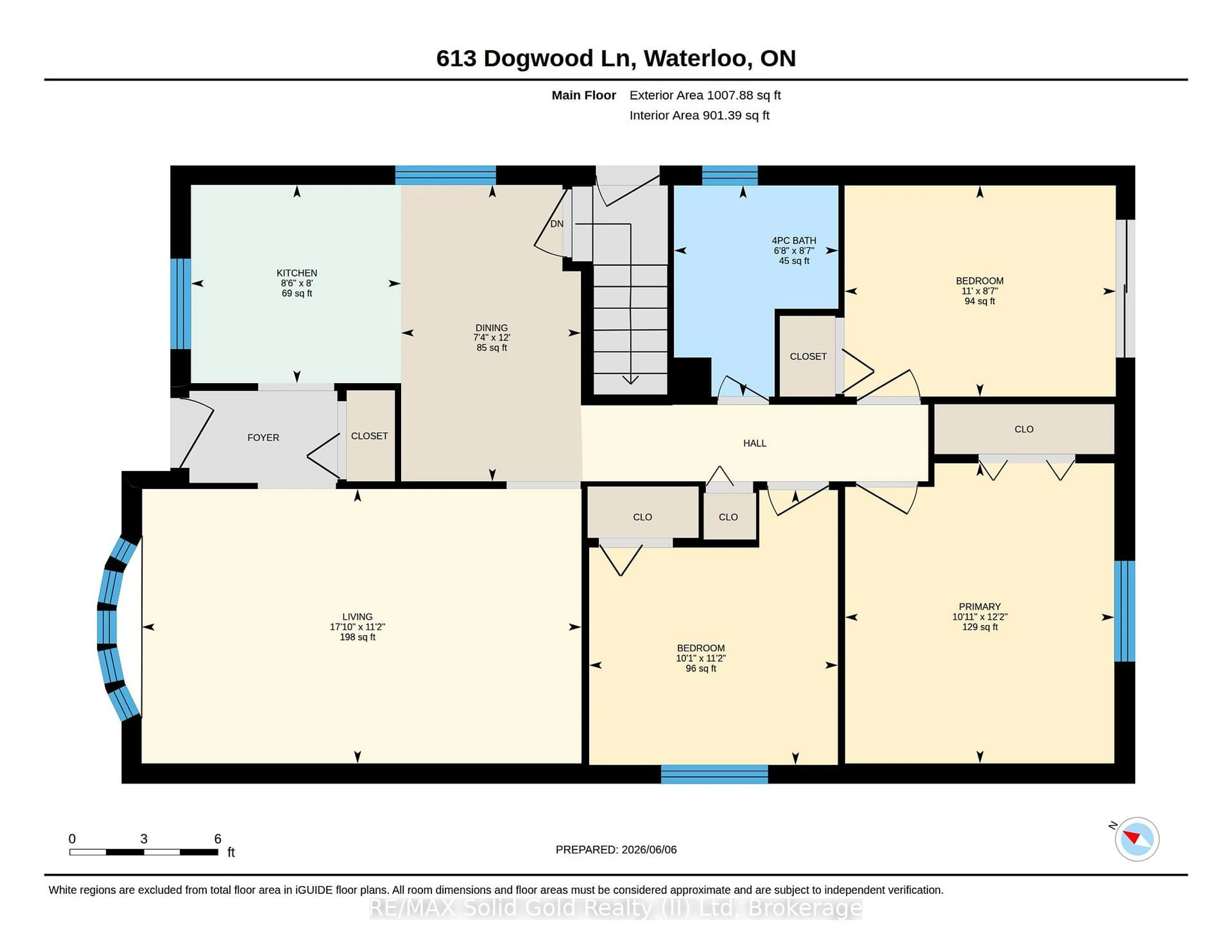 Floor plan for 613 Dogwood Lane, Waterloo Ontario N2L 4Y2