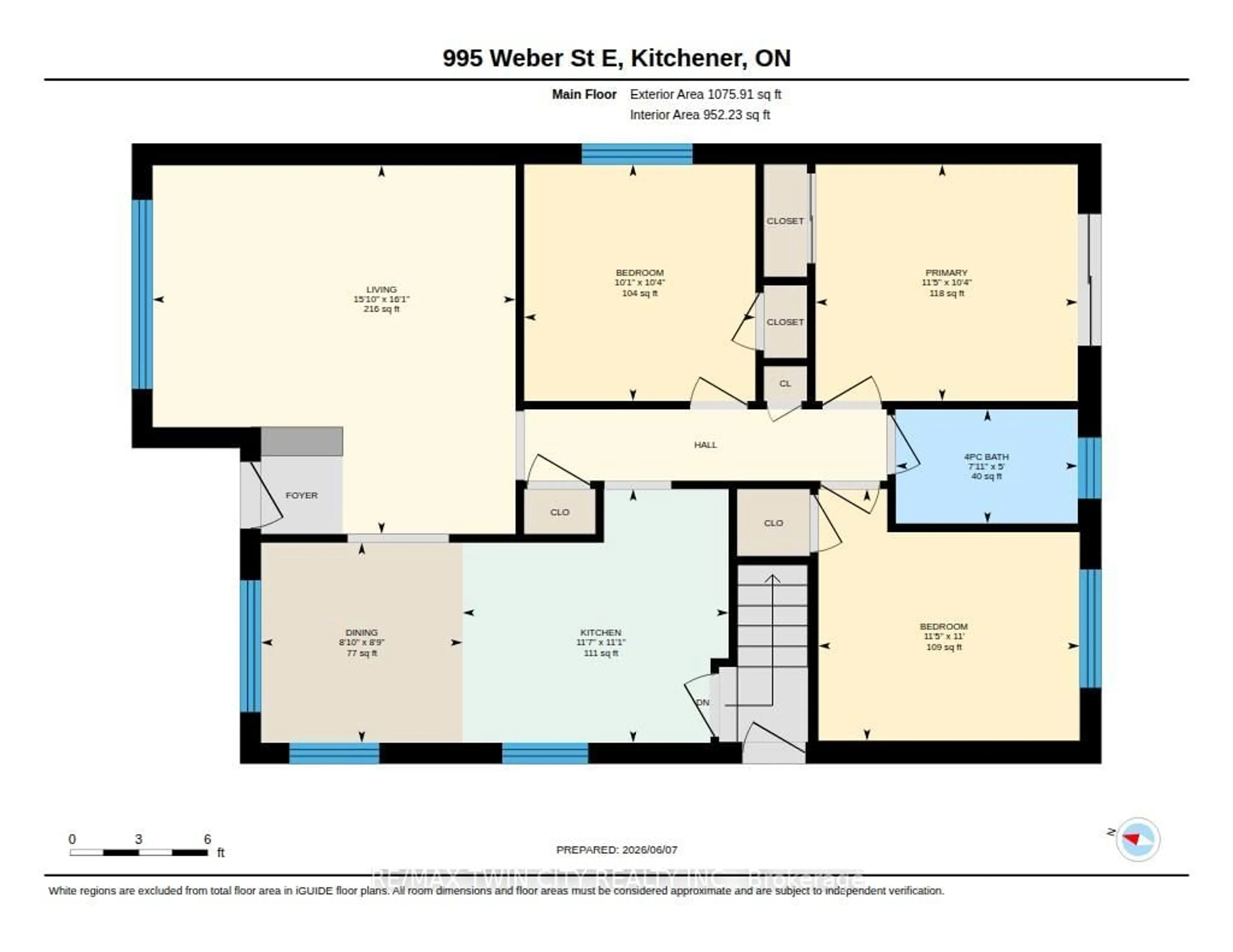 Floor plan for 995 Weber St, Kitchener Ontario N2A 1B4
