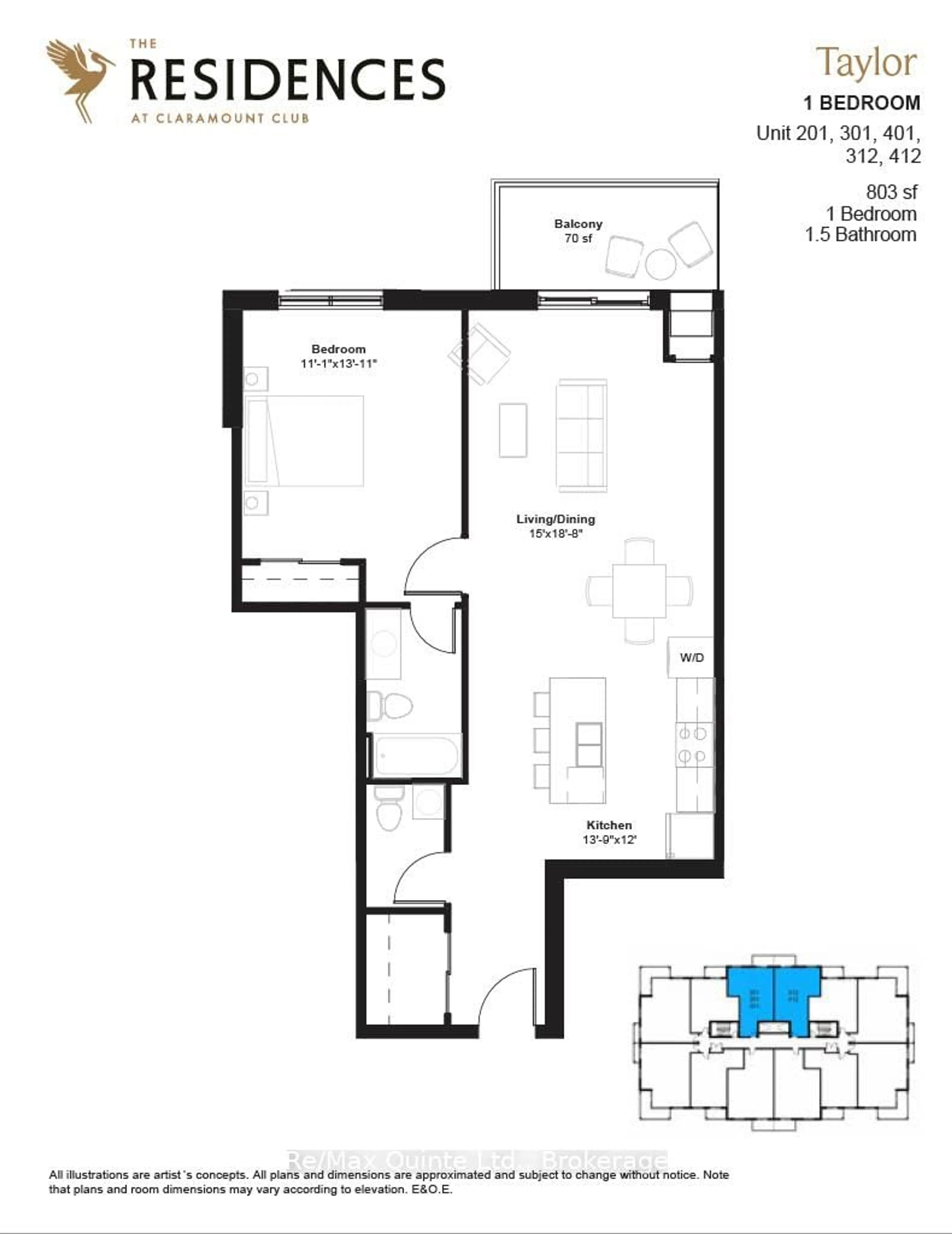 Floor plan for 12 Clara Dr #301, Prince Edward County Ontario K0K 2T0