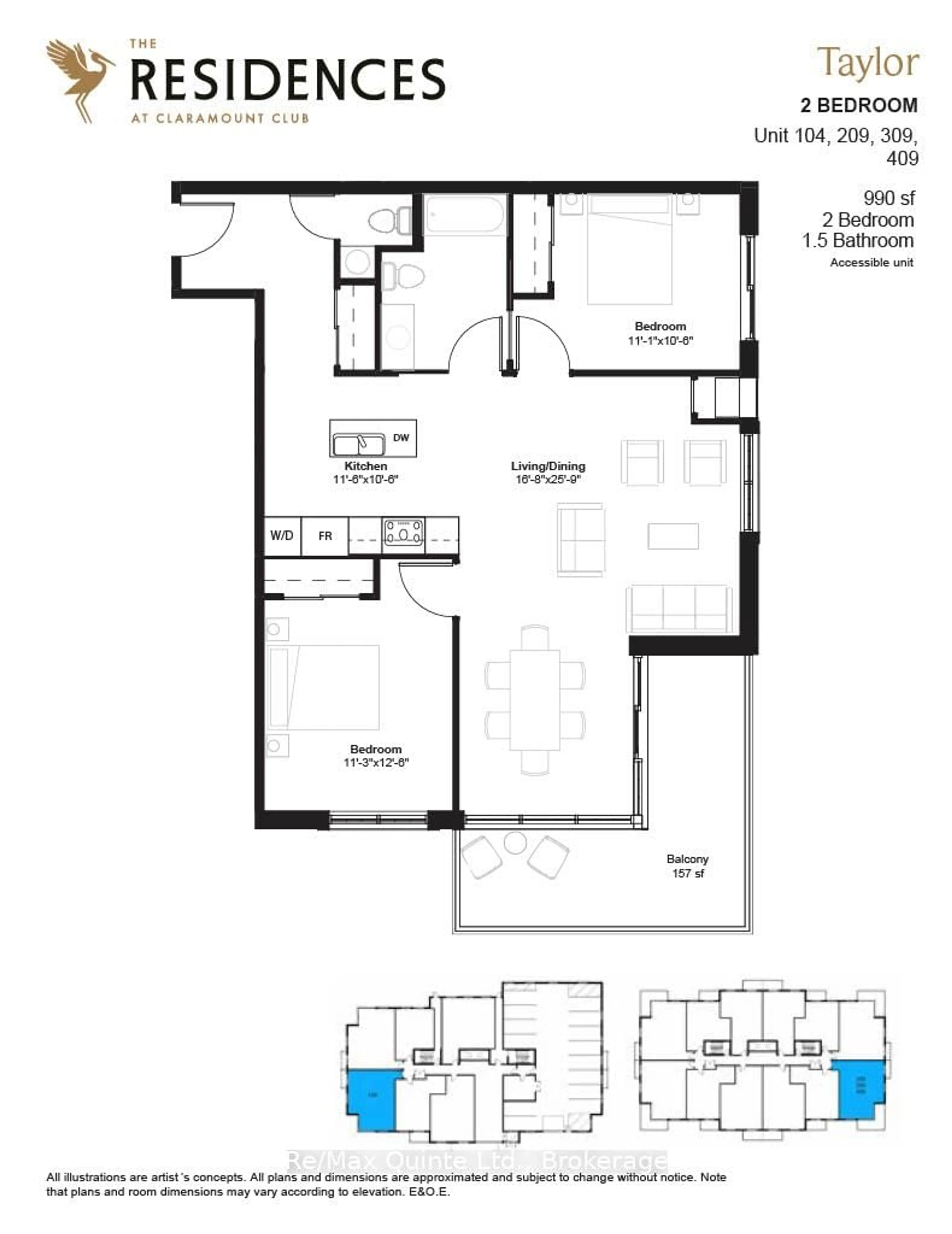 Floor plan for 12 Clara Dr #209, Prince Edward County Ontario K0K 2T0