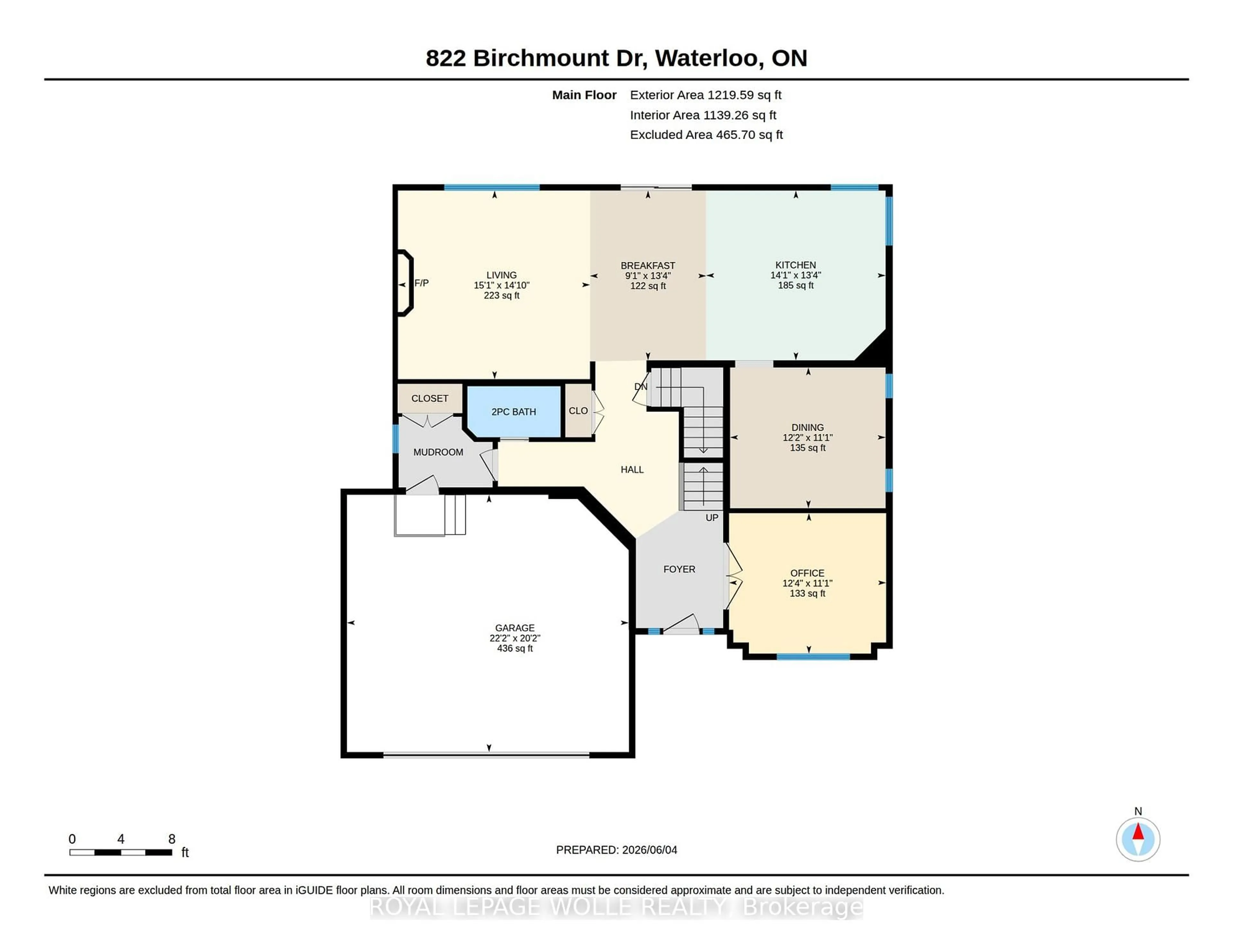 Floor plan for 822 Birchmount Dr, Waterloo Ontario N2V 2R3
