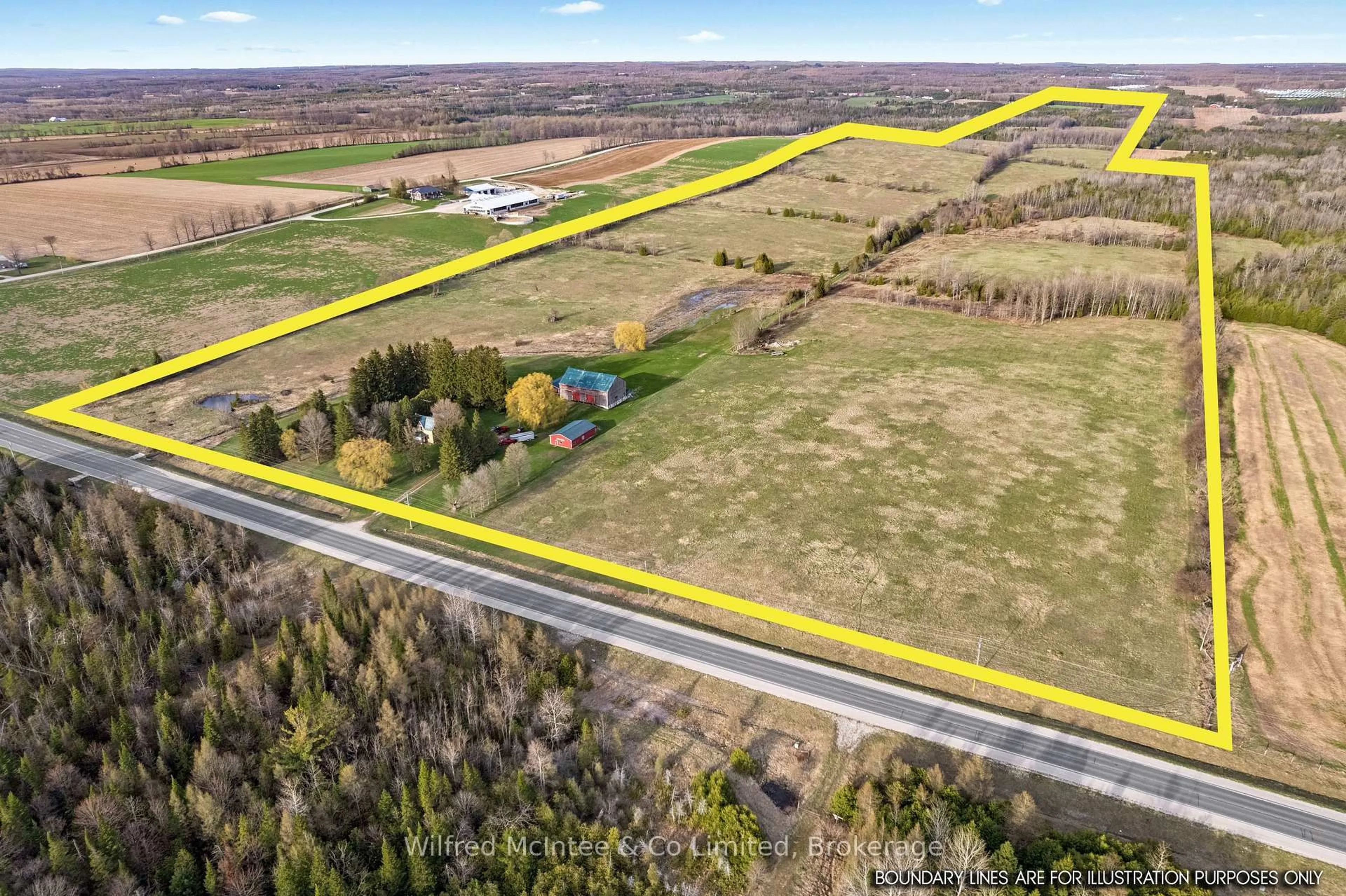 A pic from outside/outdoor area/front of a property/back of a property/a pic from drone, street for 312513 HWY 6, Southgate Ontario N0G 1R0