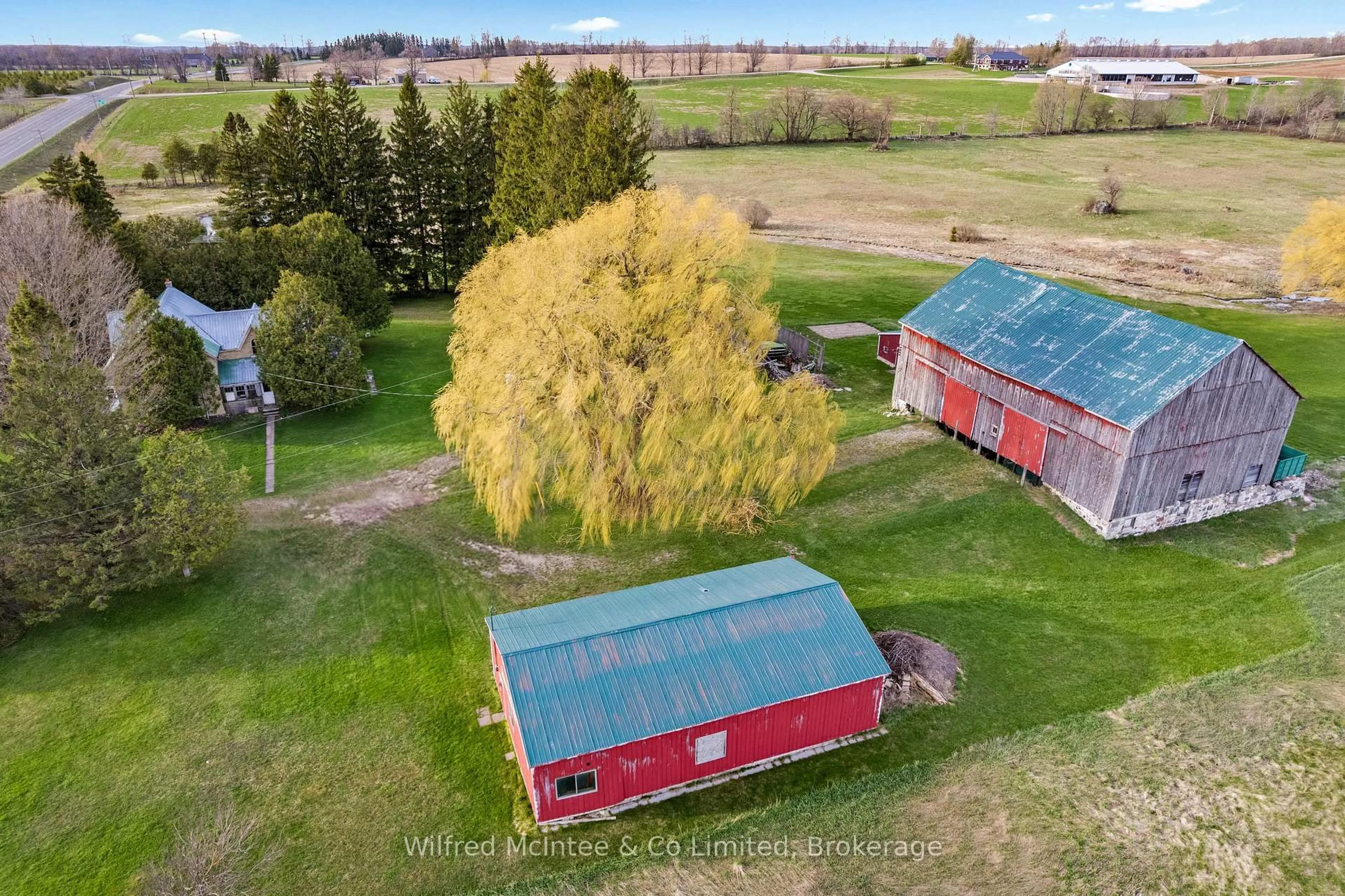 A pic from outside/outdoor area/front of a property/back of a property/a pic from drone, unknown for 312513 HWY 6, Southgate Ontario N0G 1R0
