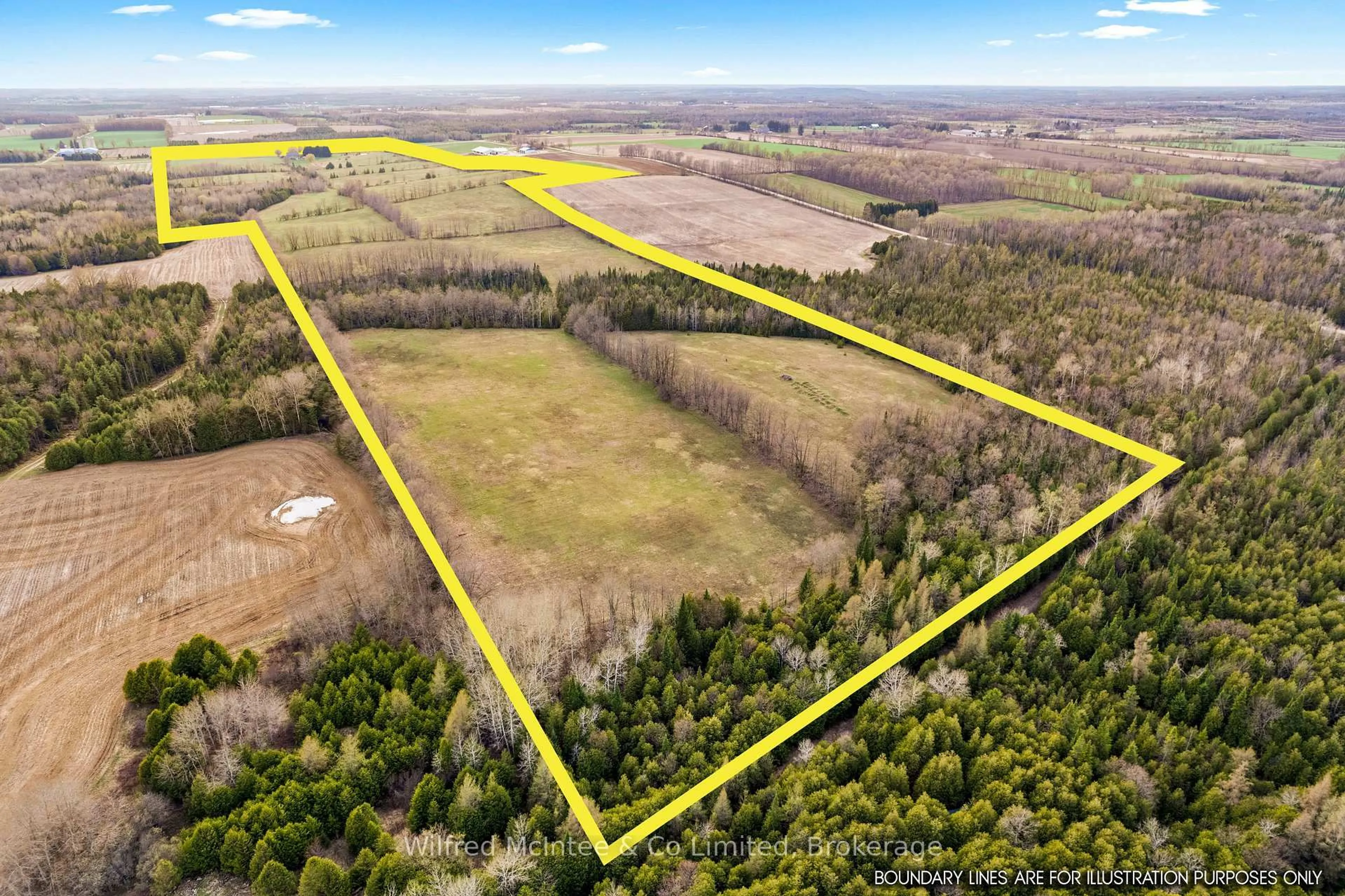 A pic from outside/outdoor area/front of a property/back of a property/a pic from drone, forest/trees view for 312513 HWY 6, Southgate Ontario N0G 1R0