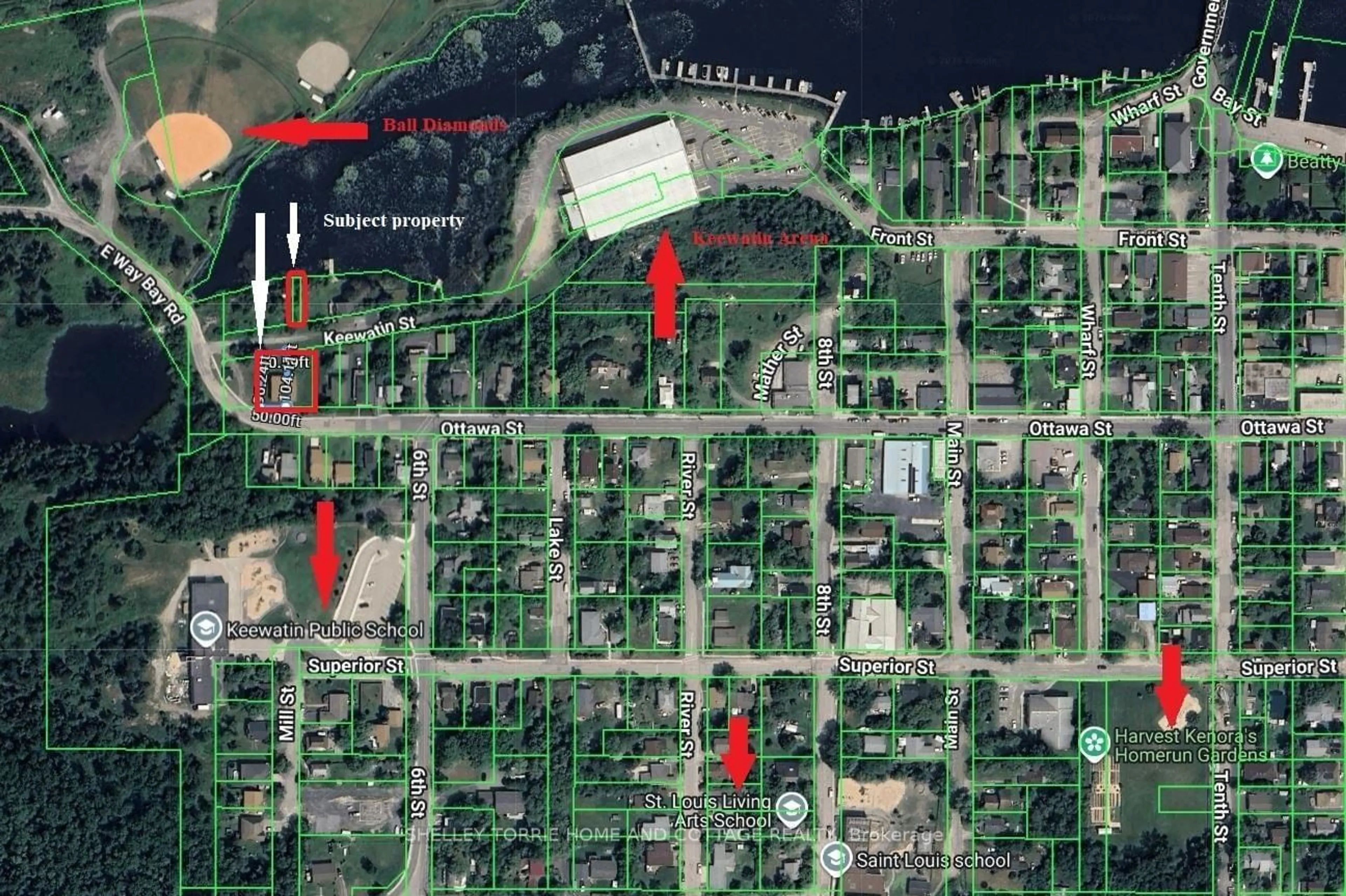 Picture of a map for 1402 Ottawa Street, Kenora Ontario P0X 1C0