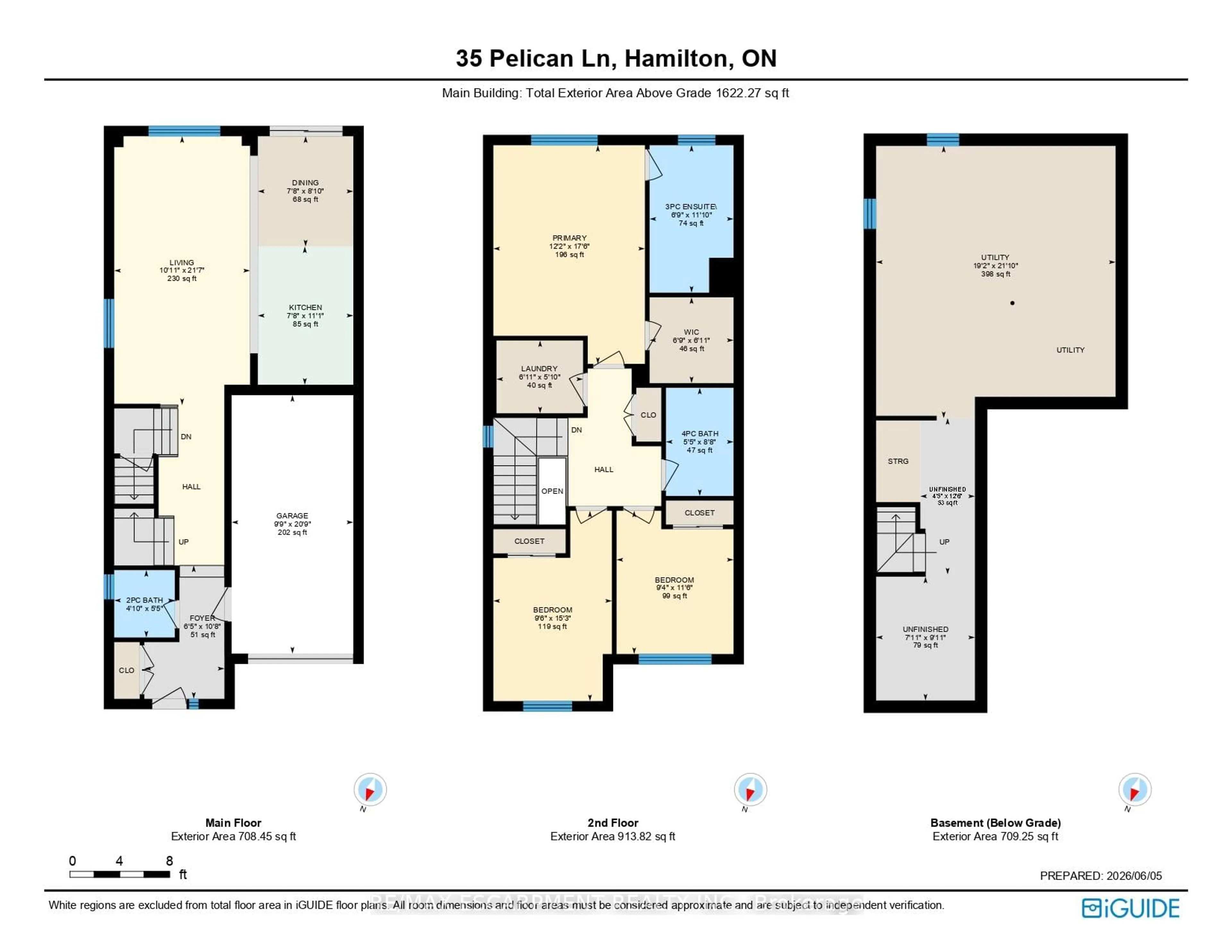 Floor plan for 35 Pelican Lane, Hamilton Ontario L8K 0A4
