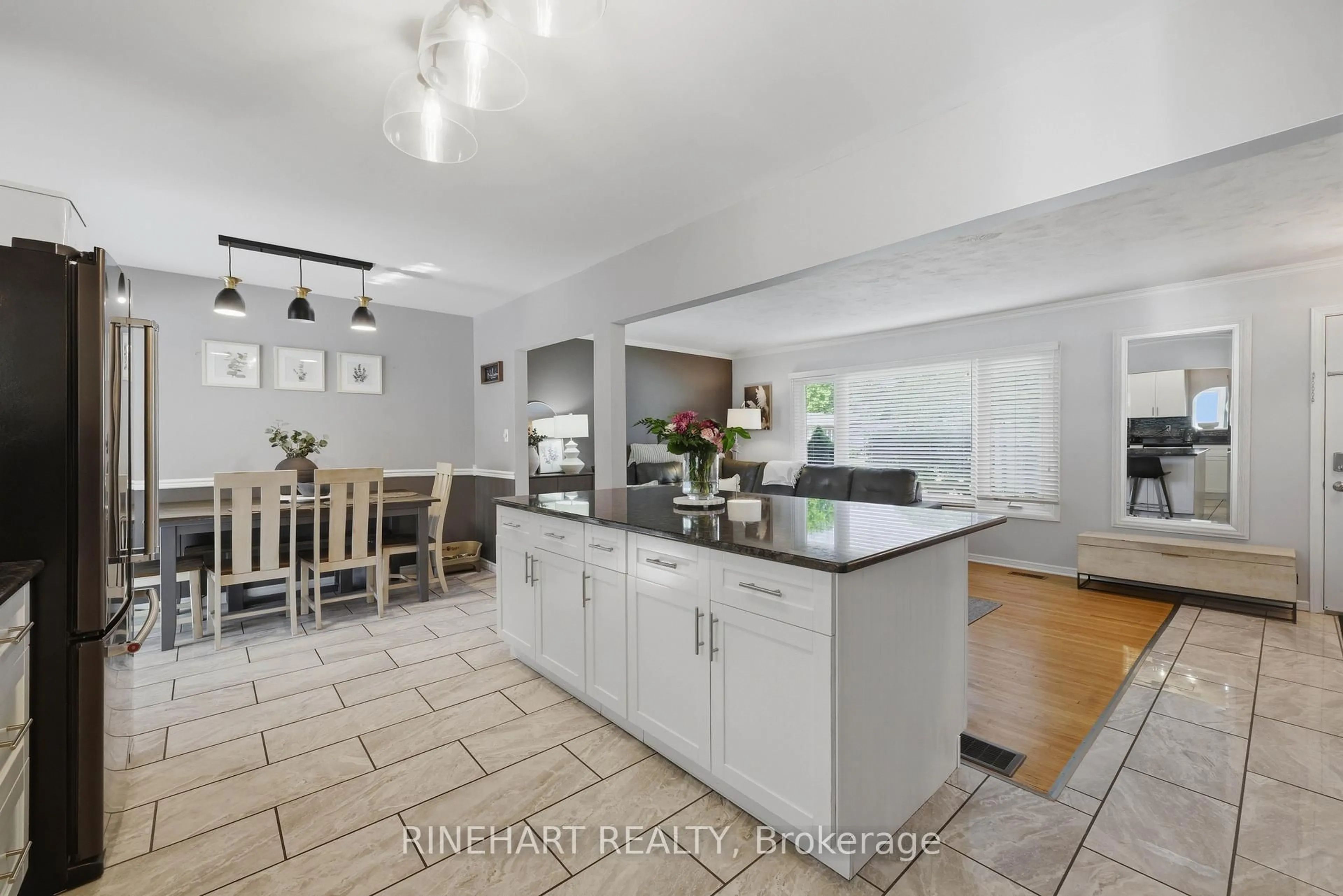 Open concept kitchen, ceramic/tile floor for 171 Orchard Rd, Woodstock Ontario N4S 7N5