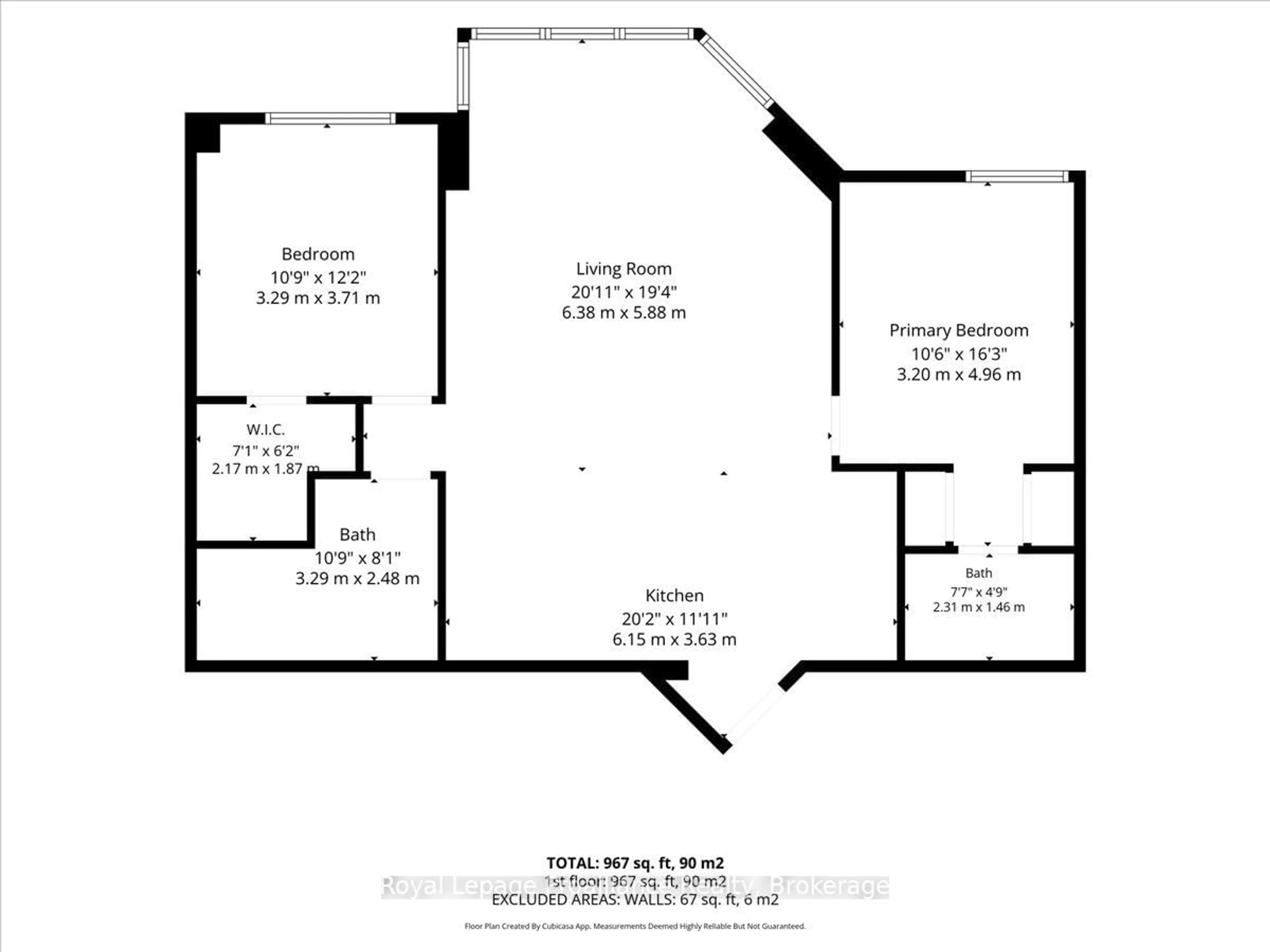 Floor plan for 350 Front St #504, Belleville Ontario K8N 5M5