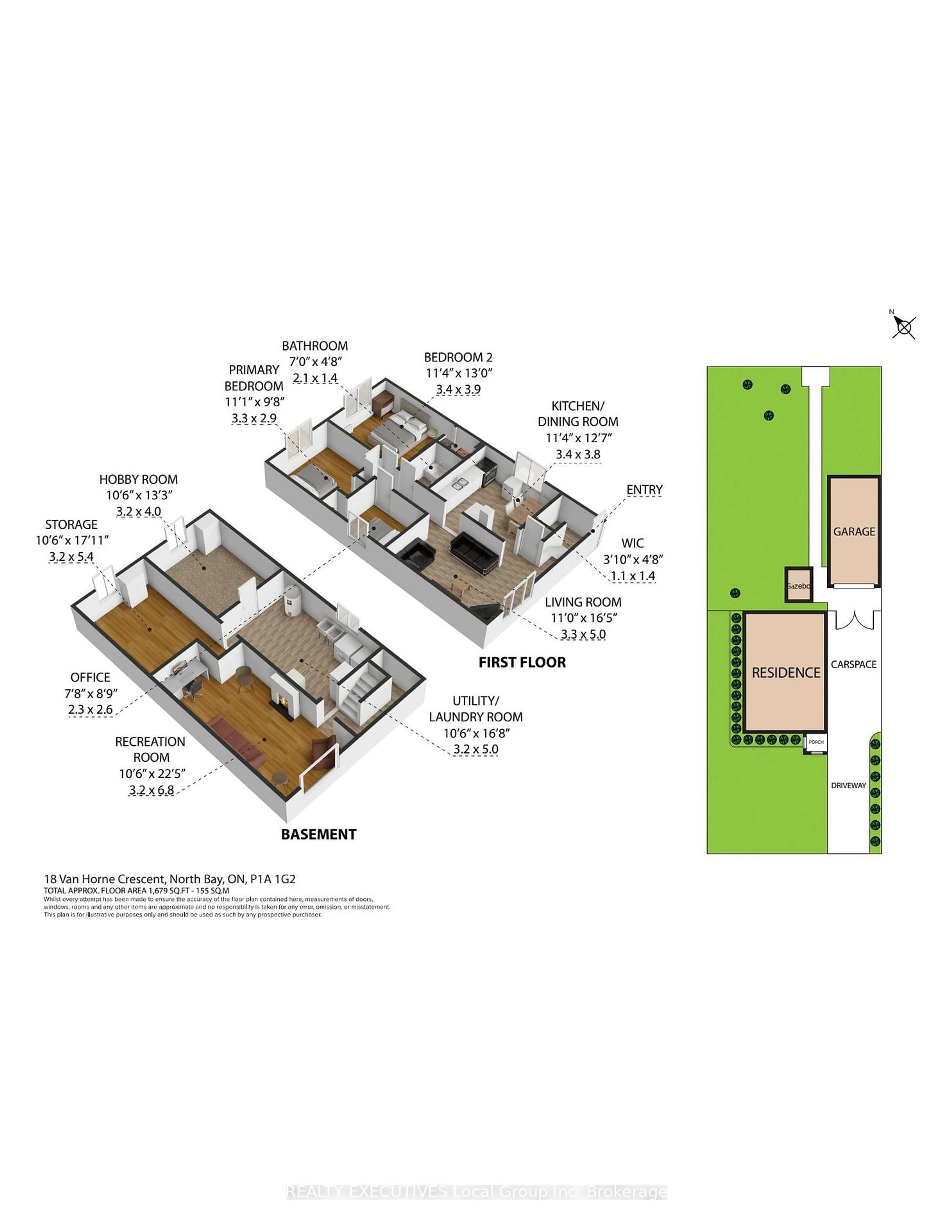 Floor plan for 18 VAN HORNE Cres, North Bay Ontario P1A 3L3