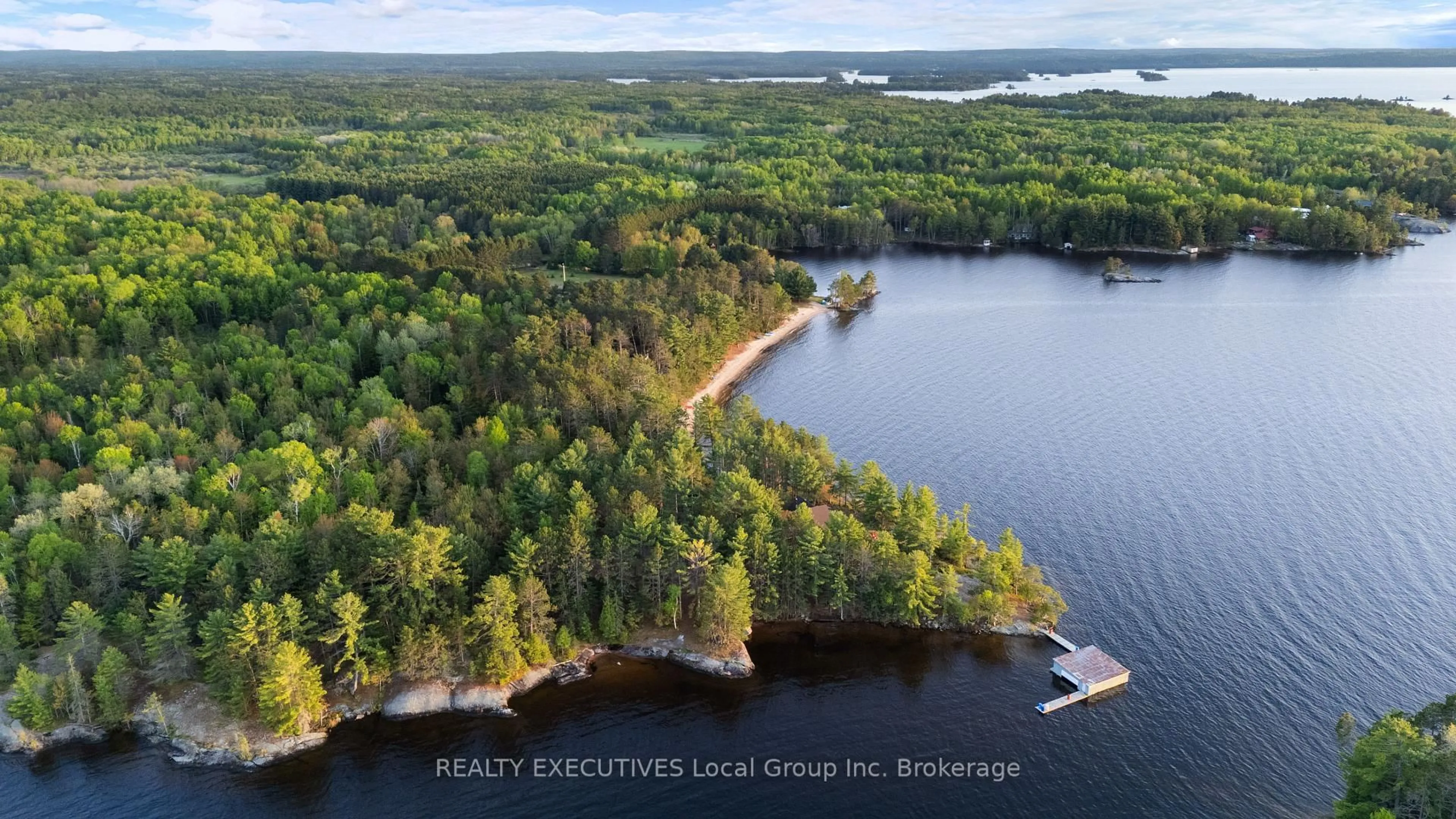 A pic from outside/outdoor area/front of a property/back of a property/a pic from drone, water/lake/river/ocean view for 159 KERVINS BAY Rd, Nipissing Ontario P0H 1H0