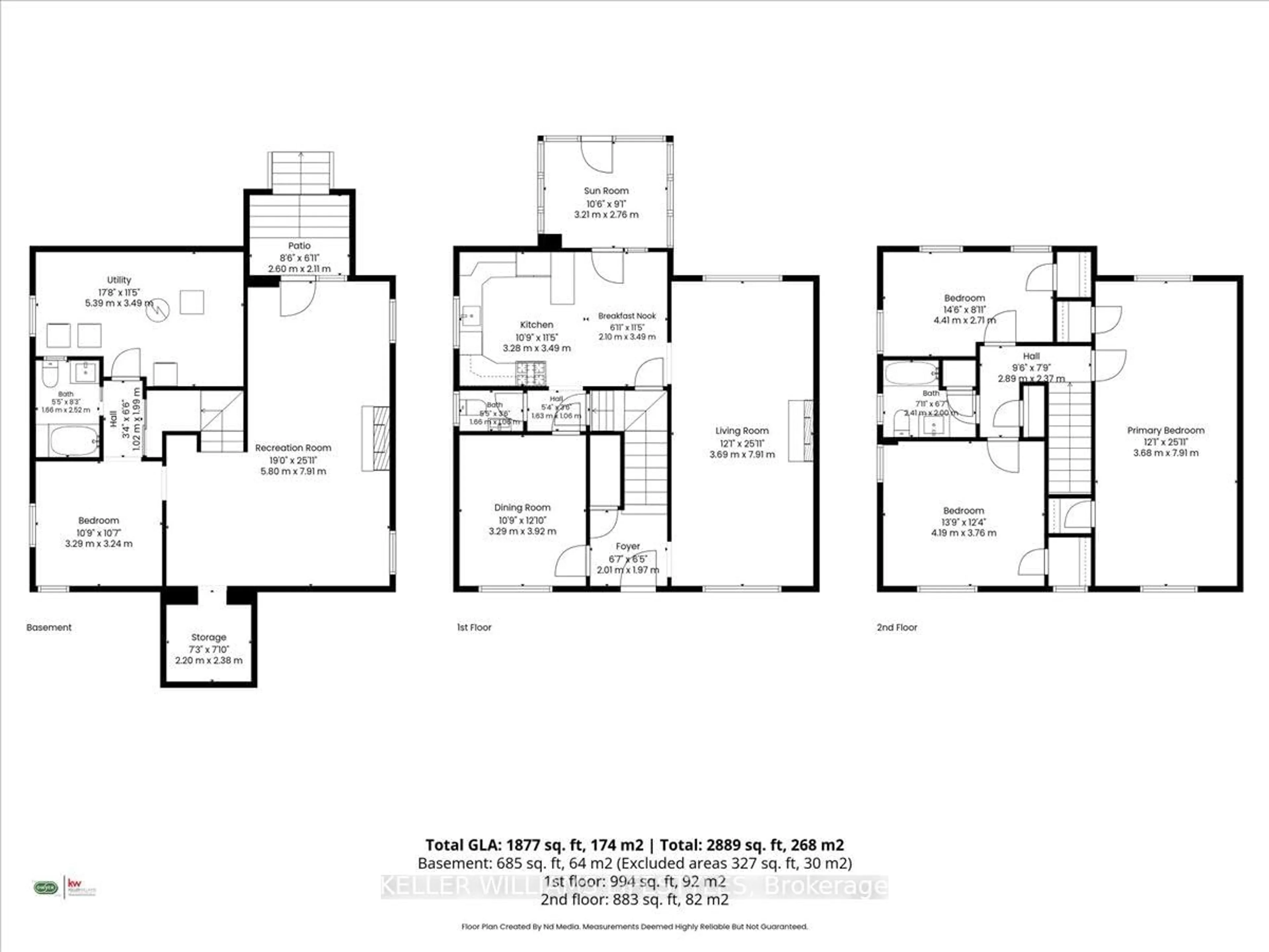 Floor plan for 941 Waterloo St, London East Ontario N6A 3X2