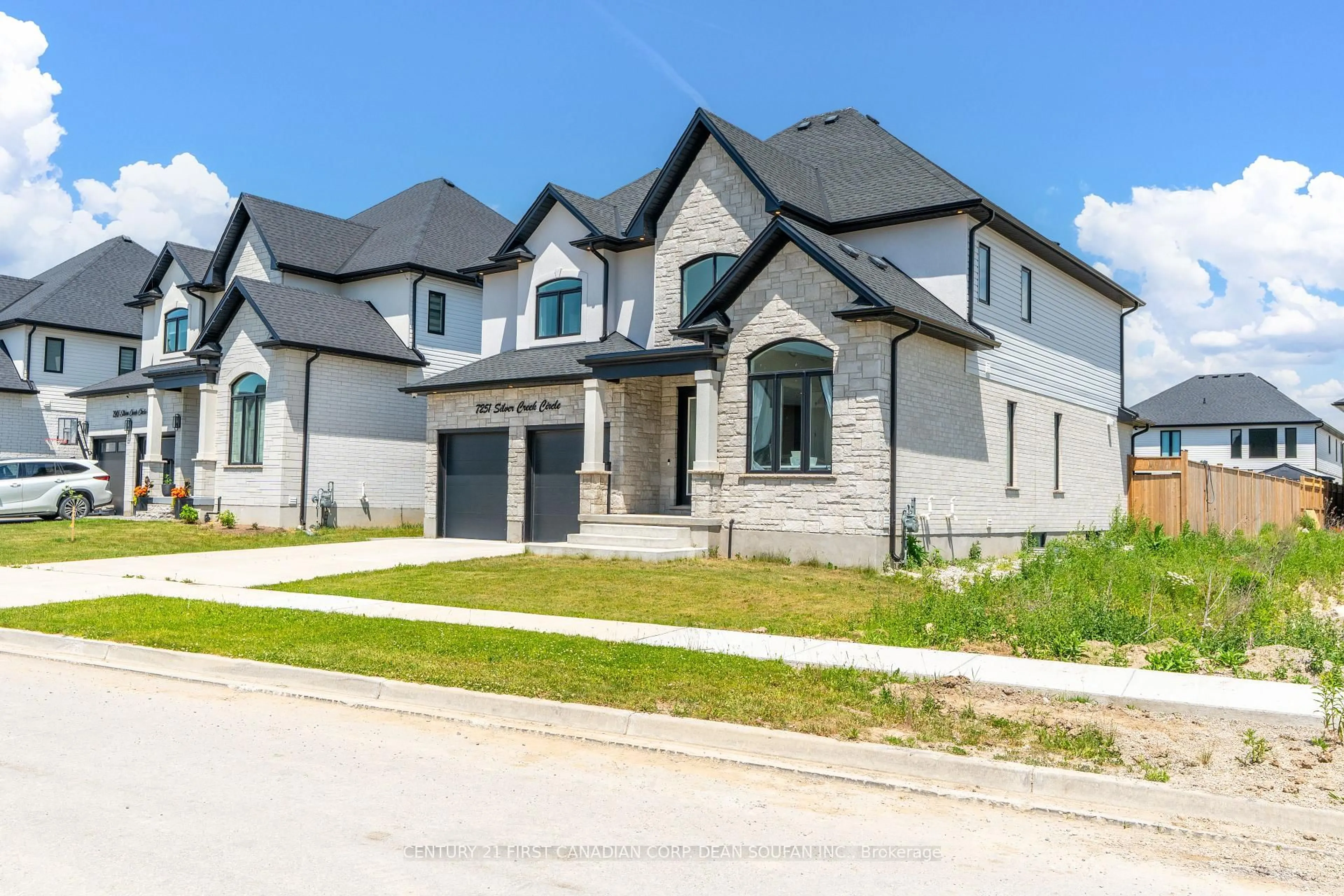 Home with brick exterior material, street for 7251 Silver Creek Circ, London South Ontario N6P 0G9