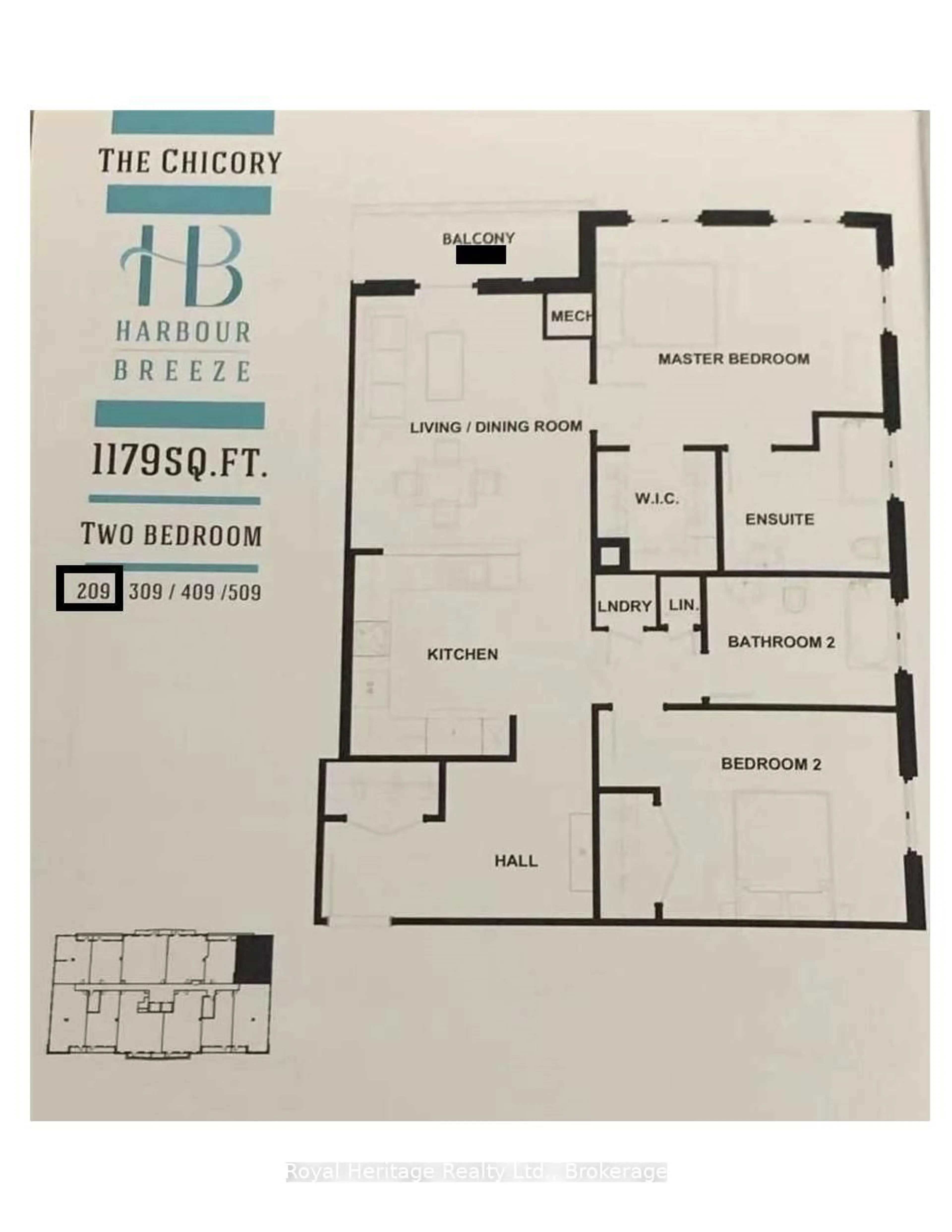 Floor plan for 135 Orr St #209, Cobourg Ontario K9A 0J6