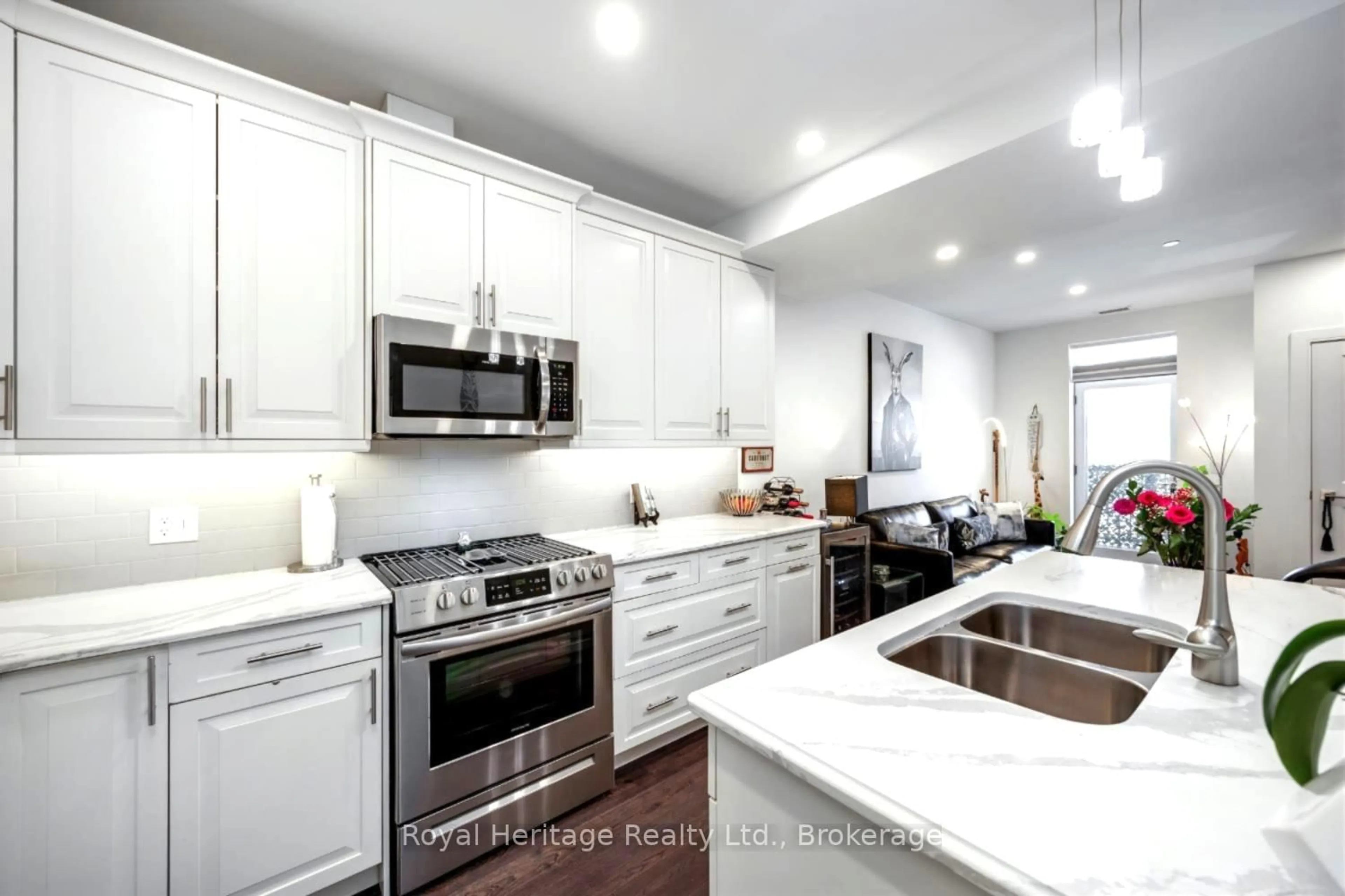 Contemporary kitchen, ceramic/tile floor for 135 Orr St #209, Cobourg Ontario K9A 0J6