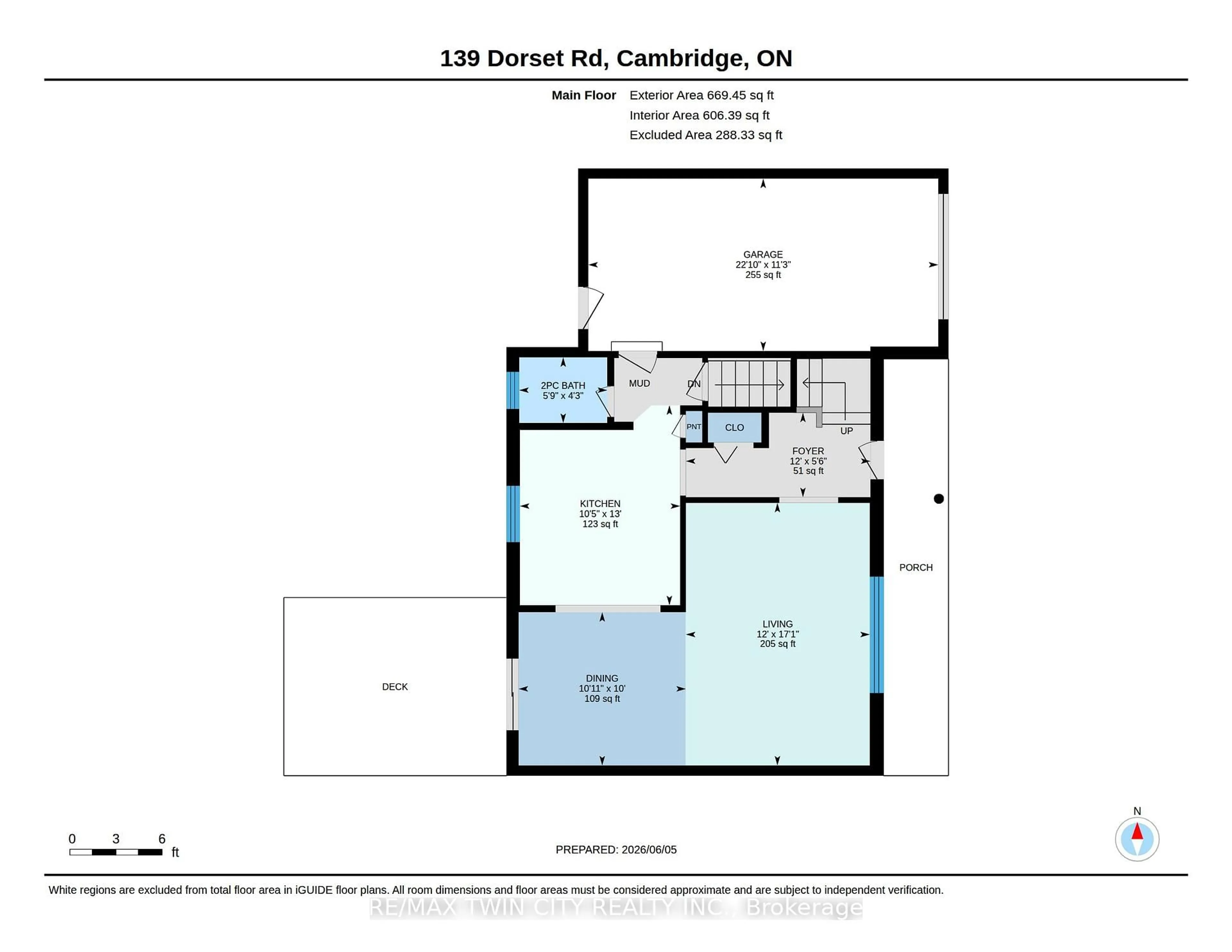 Floor plan for 139 Dorset Rd, Cambridge Ontario N1R 2X3