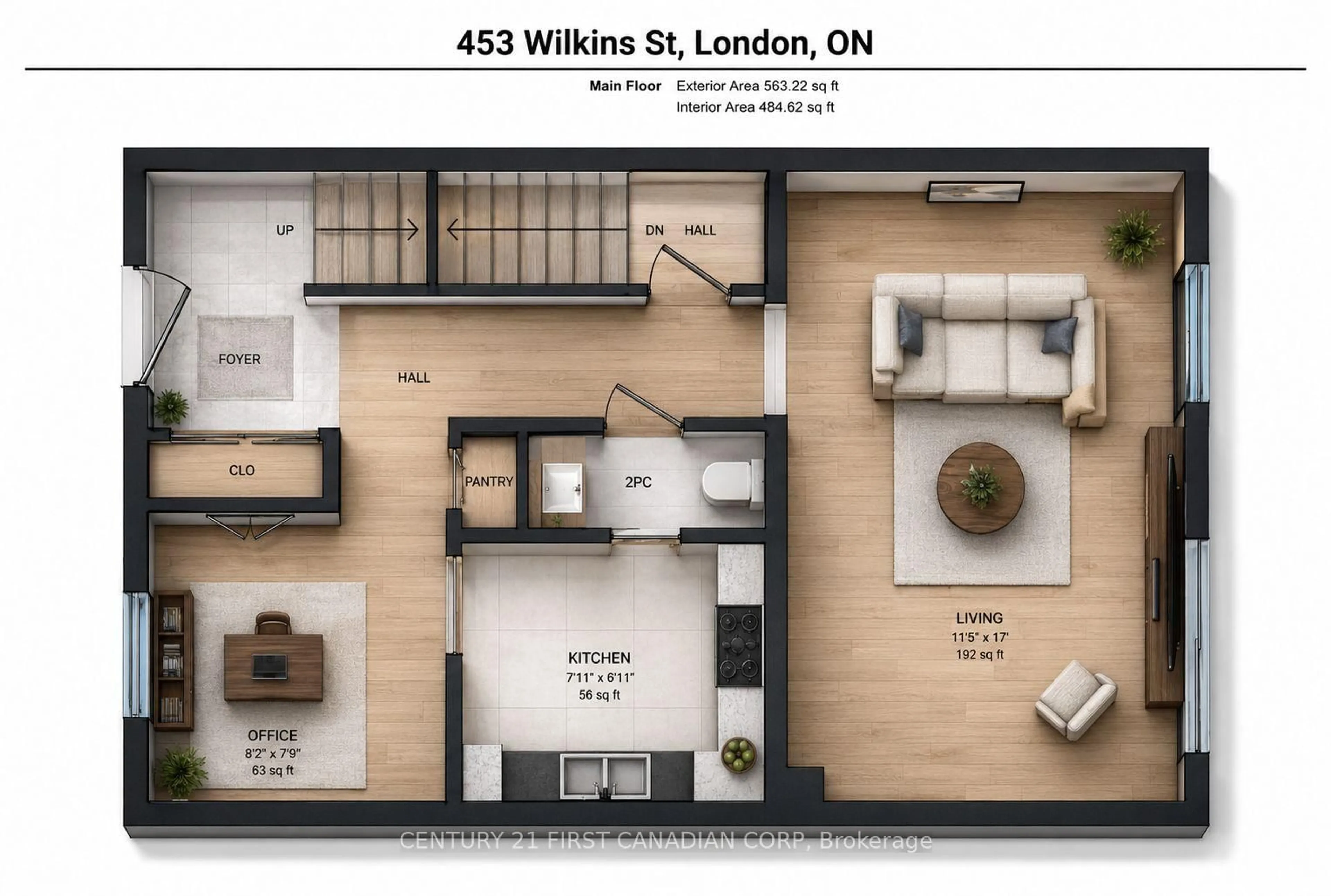 Floor plan for 453 Wilkins St, London South Ontario N6C 5B5