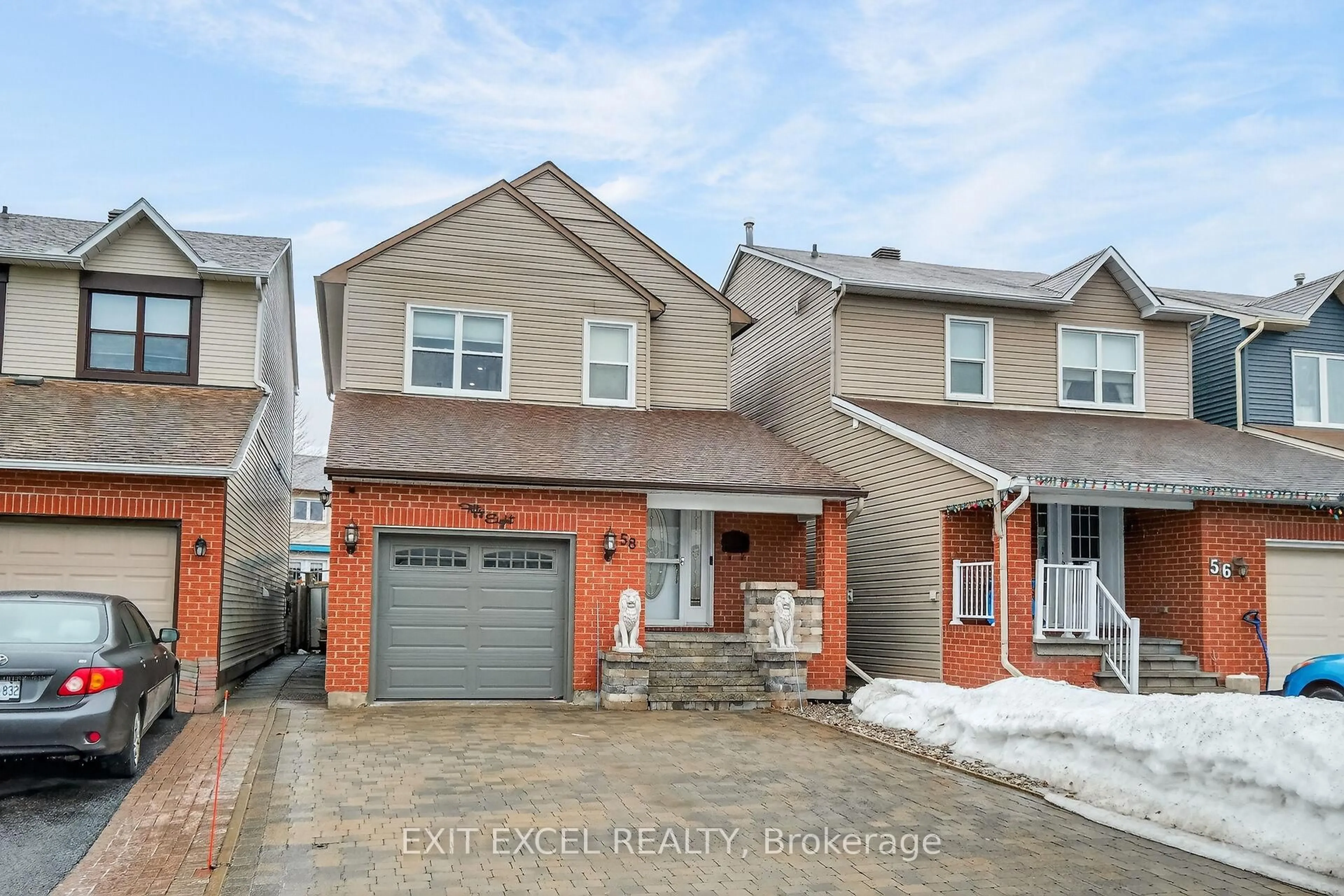 Home with brick exterior material, street for 58 Fireside Cres, Ottawa Ontario K1T 1Z4