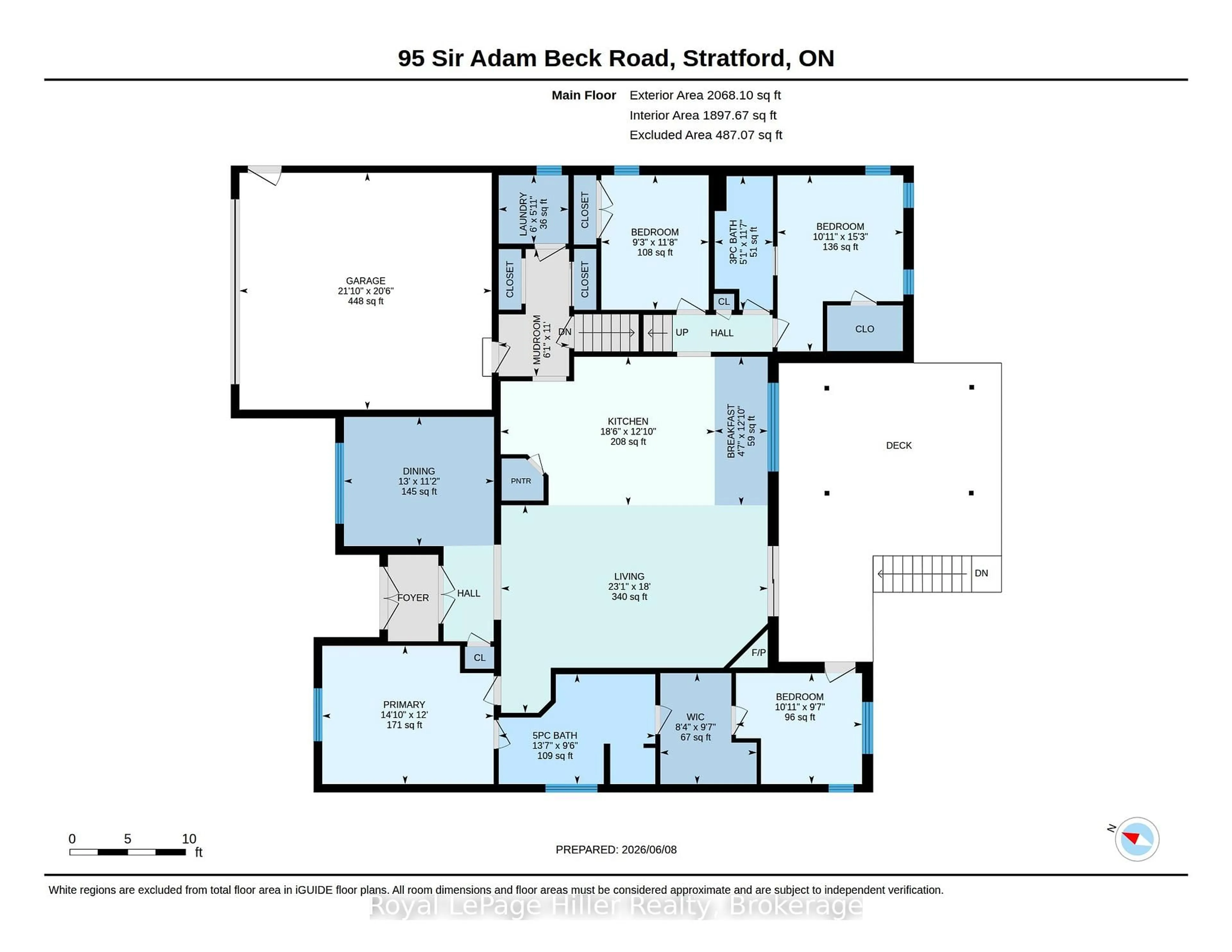 Floor plan for 95 Sir Adam Beck Rd, Stratford Ontario N5A 8B9
