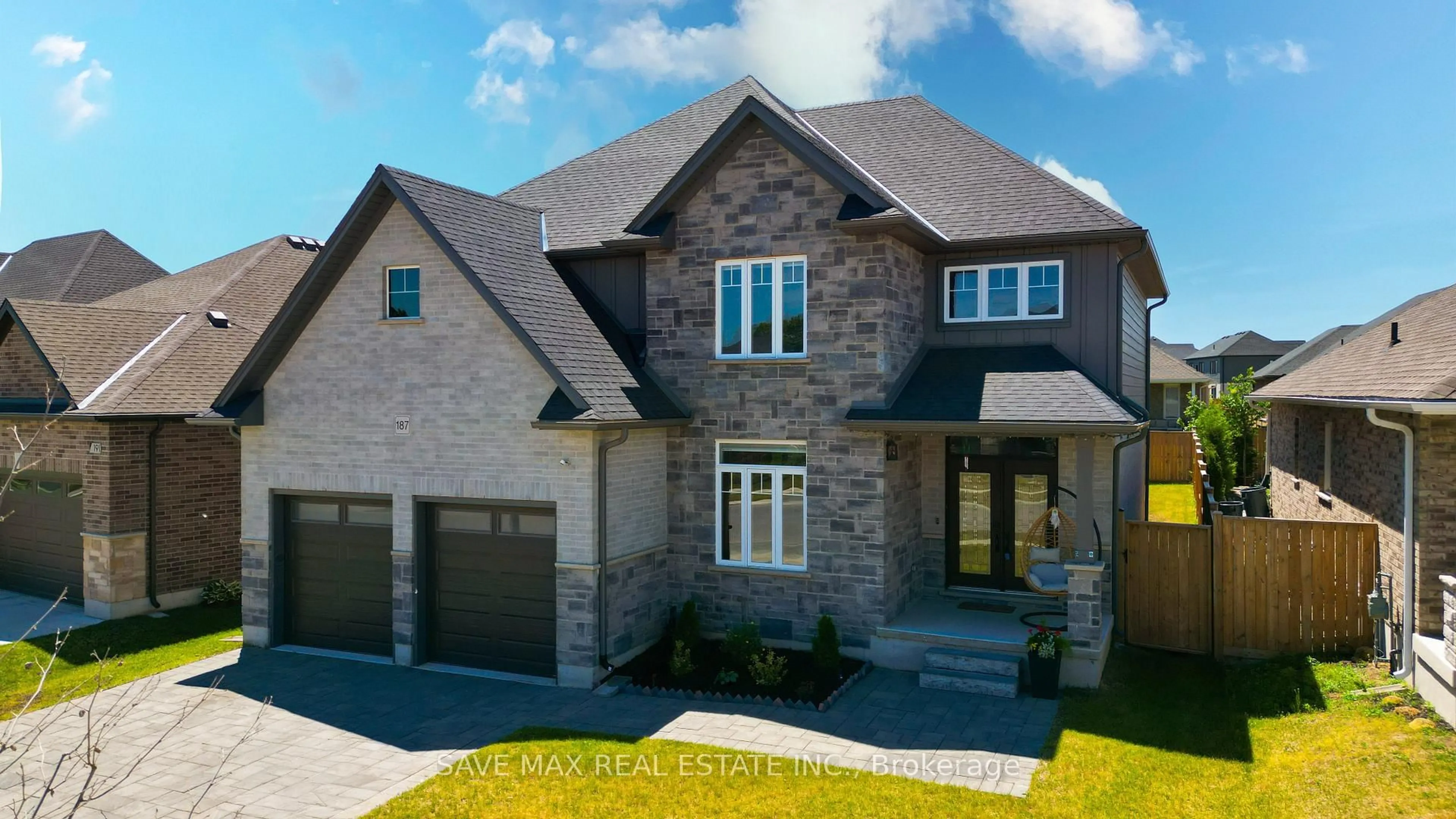 Home with brick exterior material, street for 187 Boardwalk Way, Thames Centre Ontario N0L 1G2