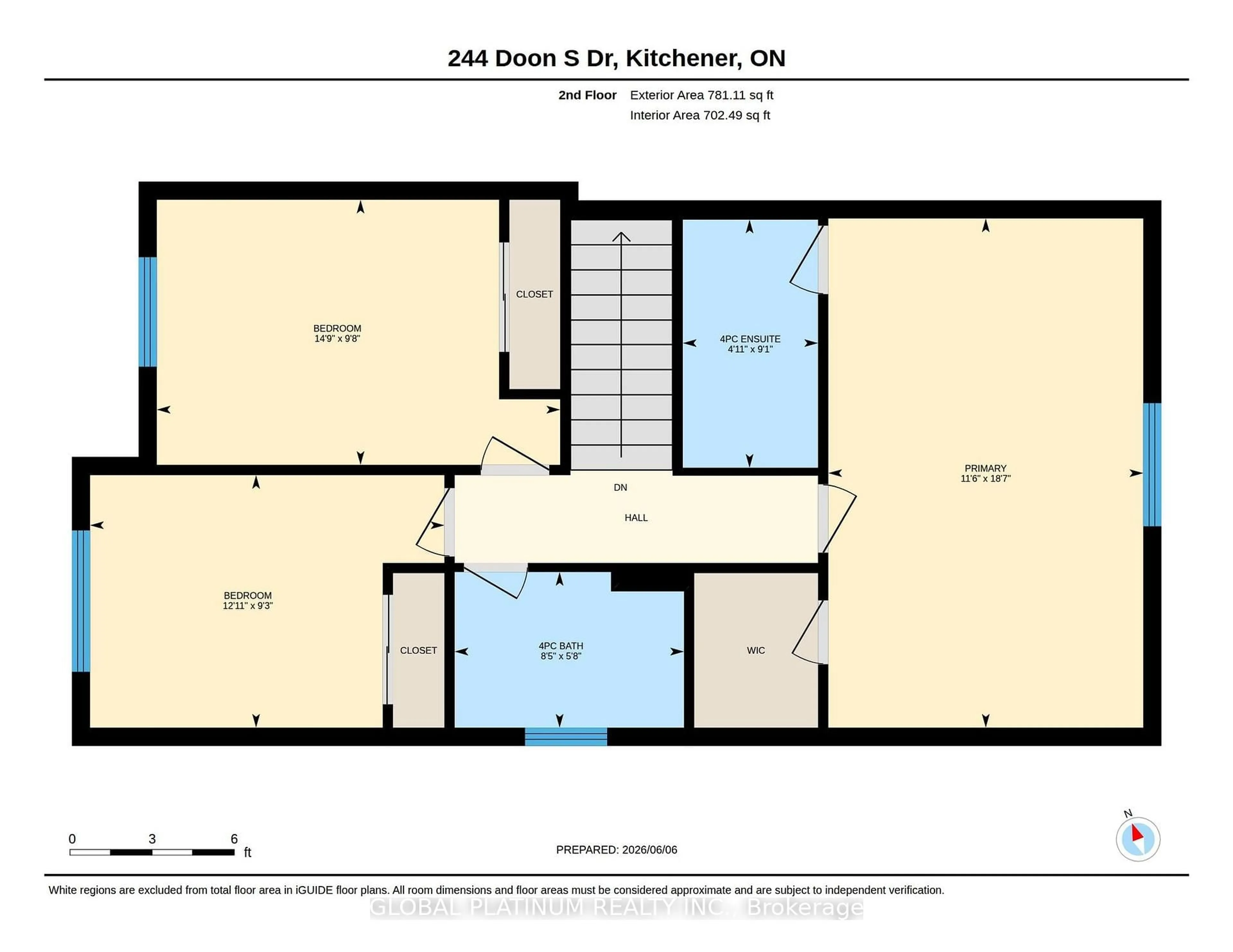 Floor plan for 244 Doon South Dr, Kitchener Ontario N2P 2L8